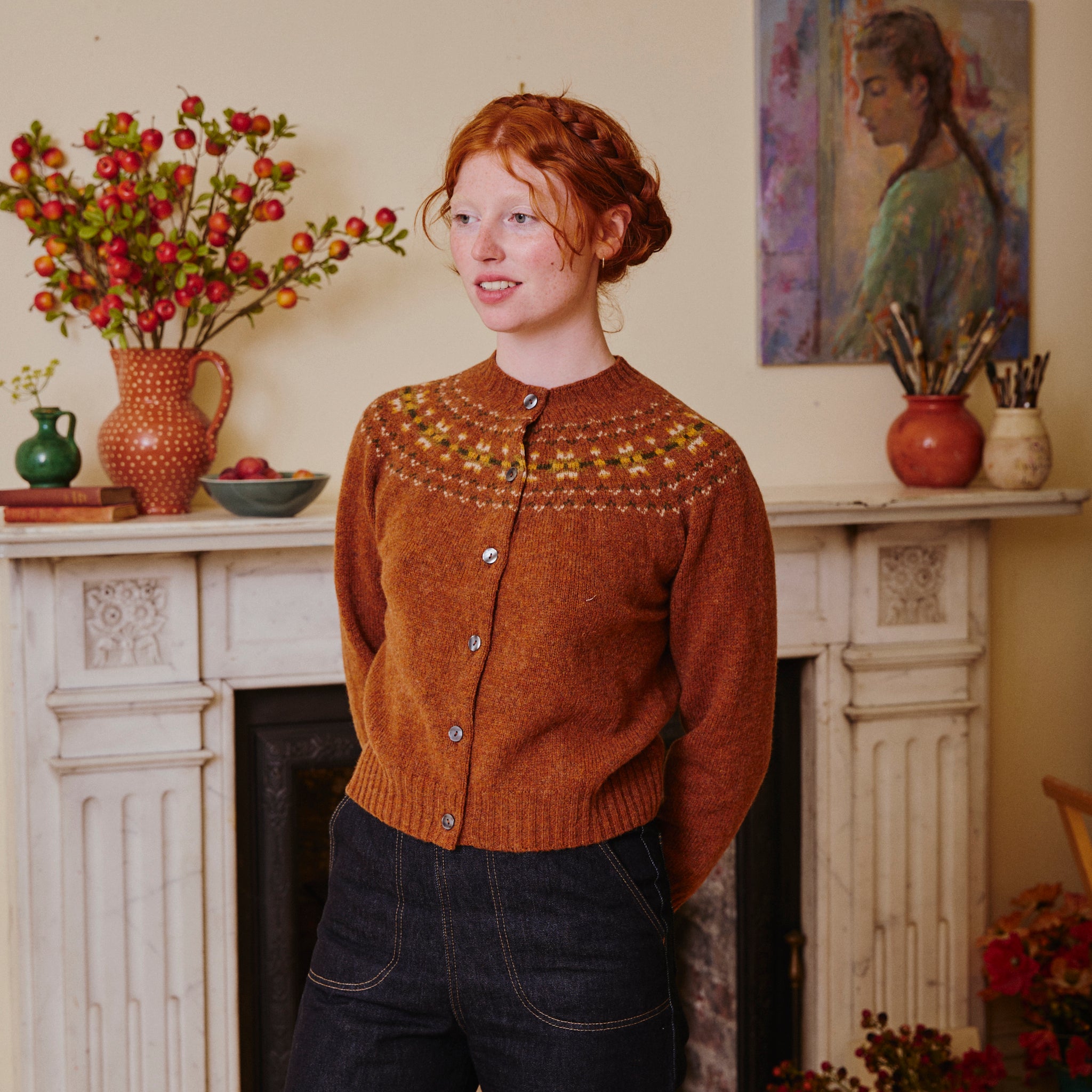 Fair Isle Cardigan - Sienna