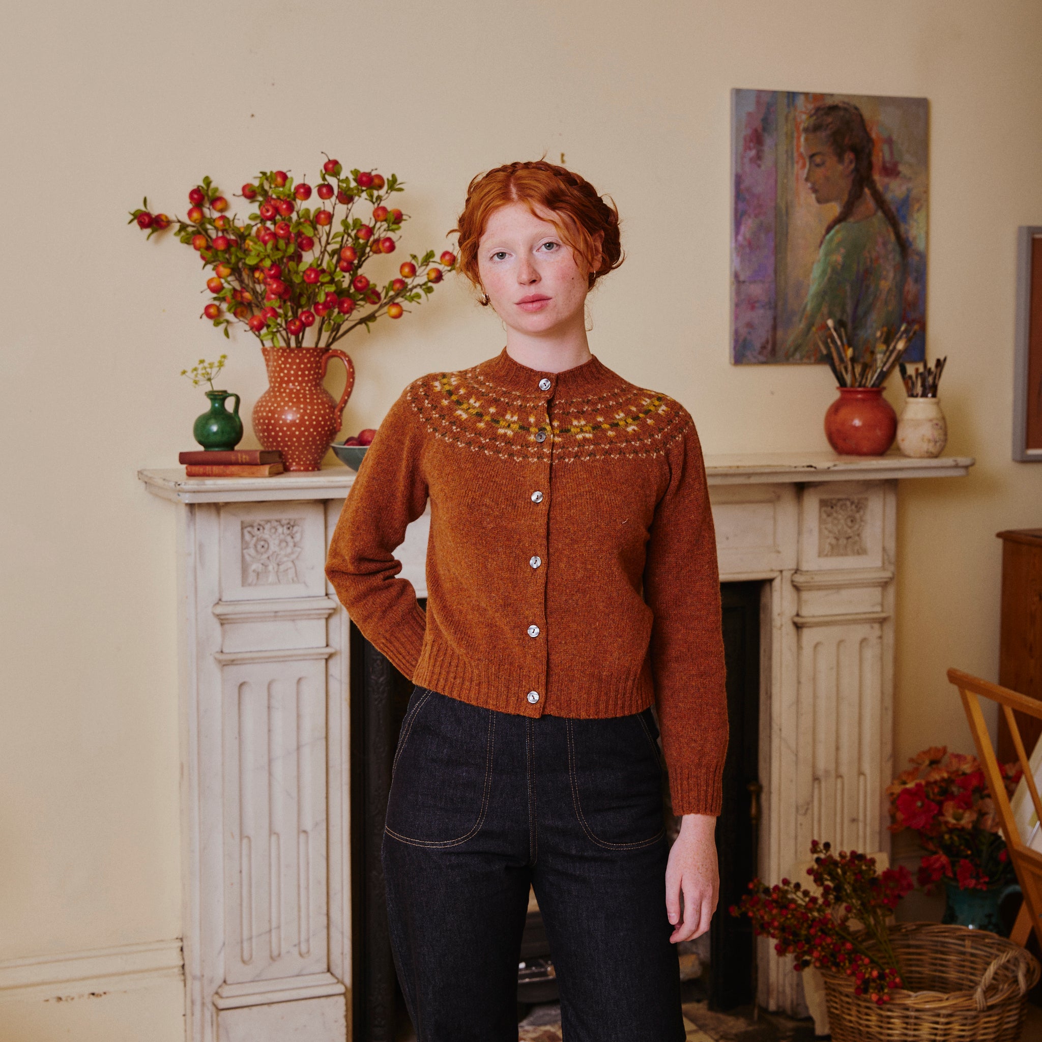 Fair Isle Cardigan - Sienna