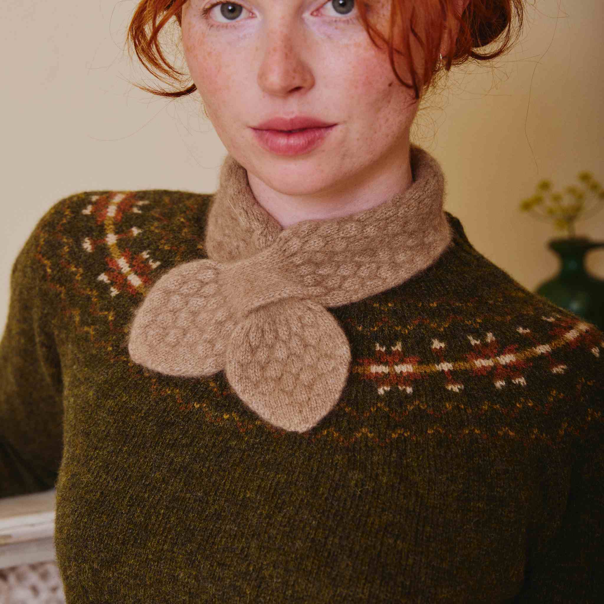Cashmere Neck Tie - Faun