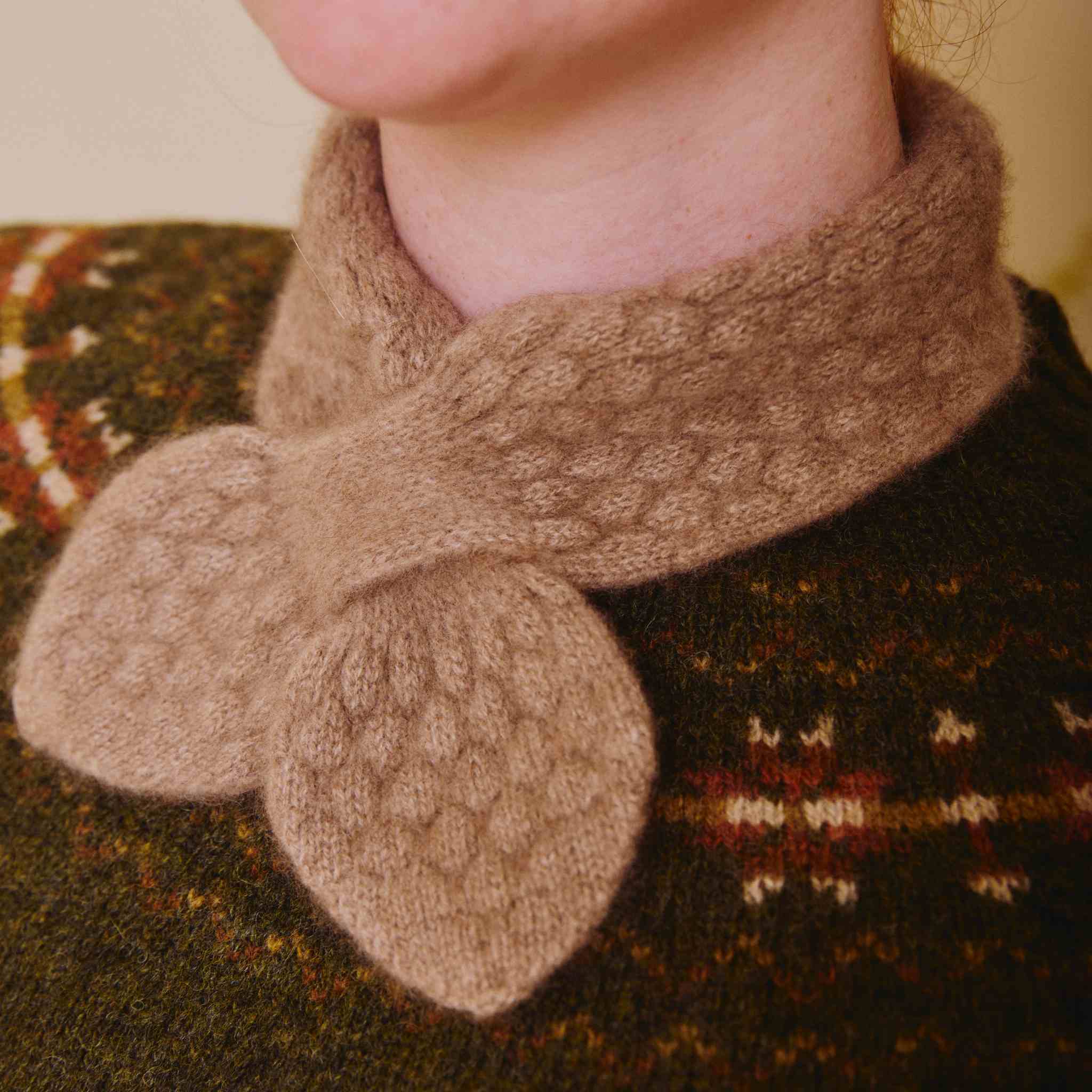 Cashmere Neck Tie - Faun
