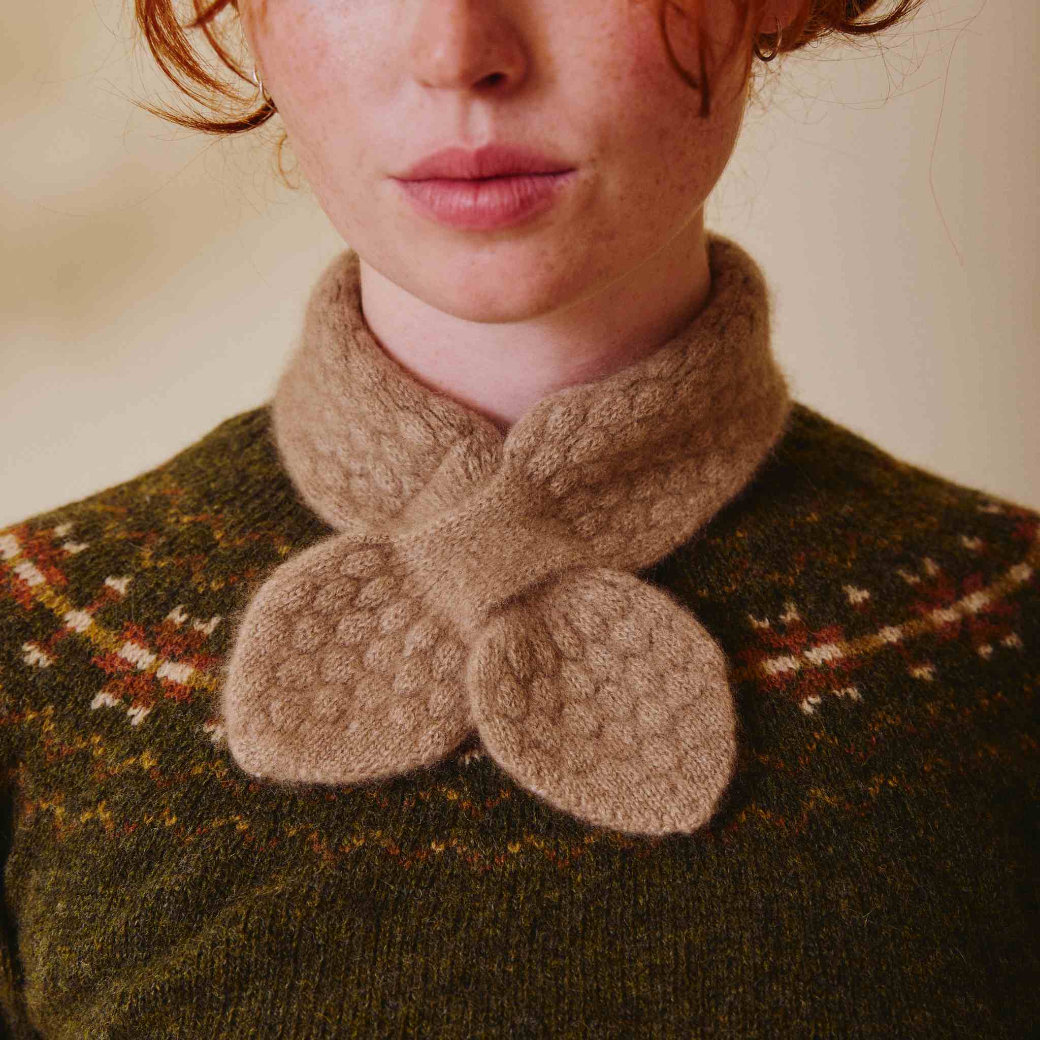 Cashmere Neck Tie - Faun