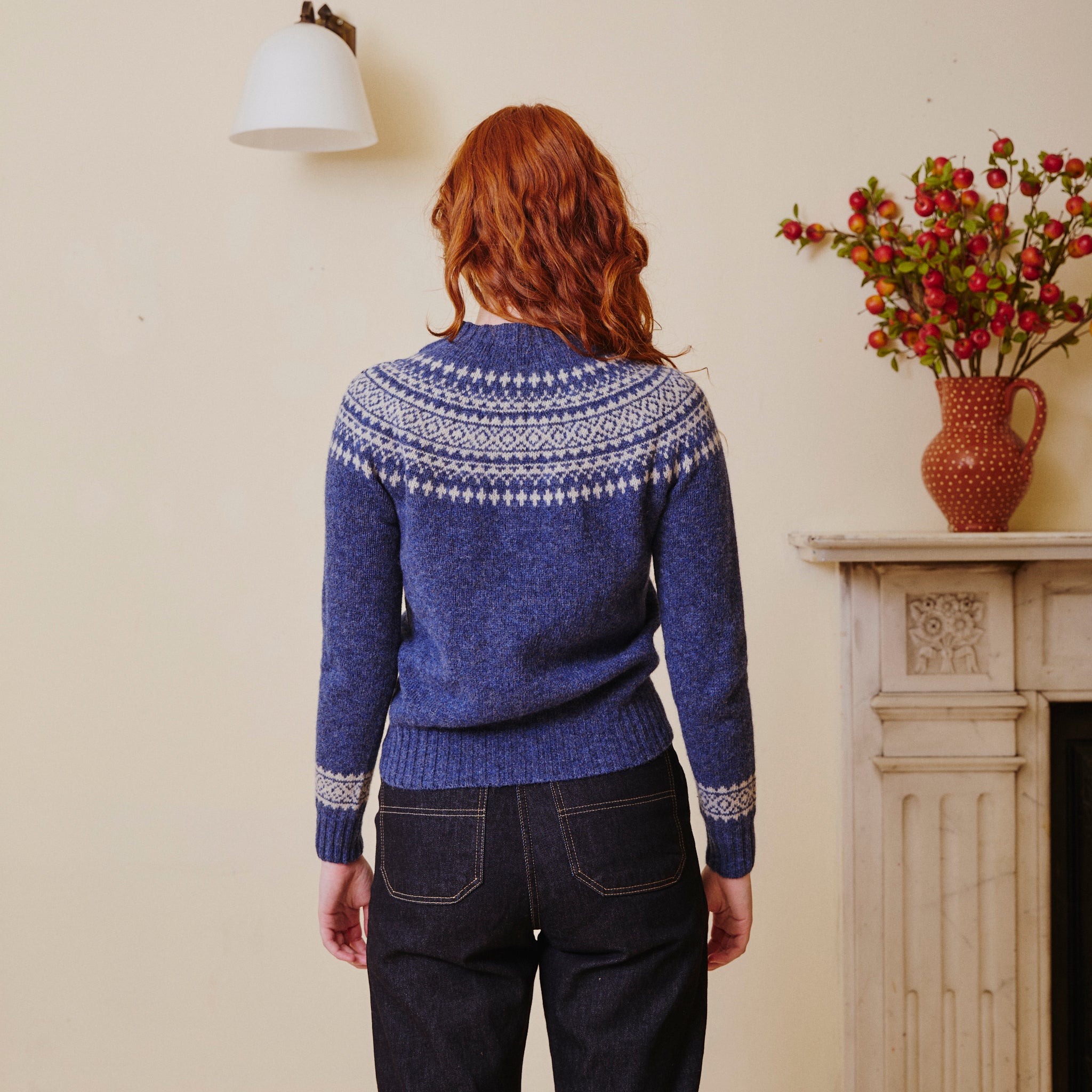 Classic Fair Isle Jumper - Denim & Calico