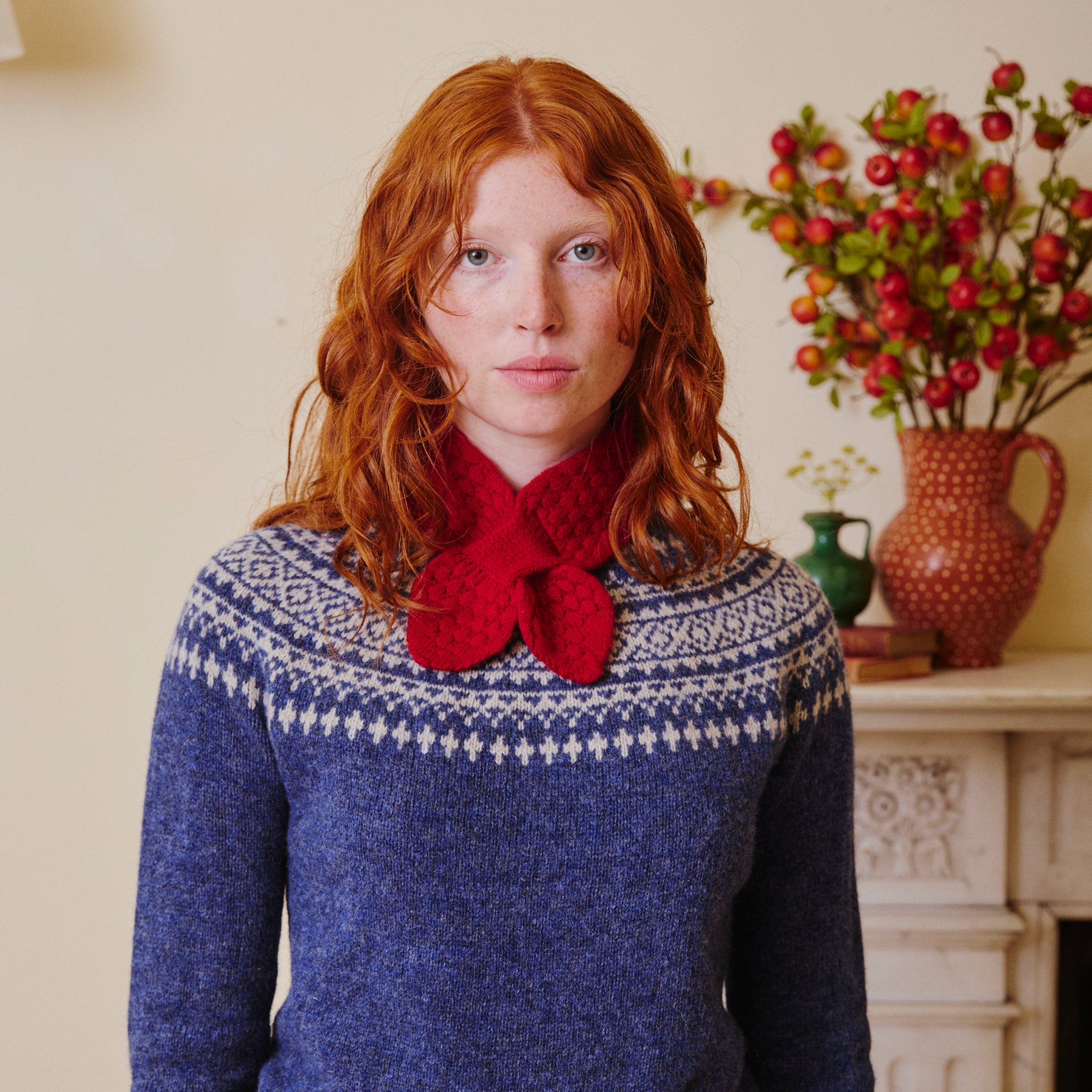 Classic Fair Isle Jumper - Denim & Calico