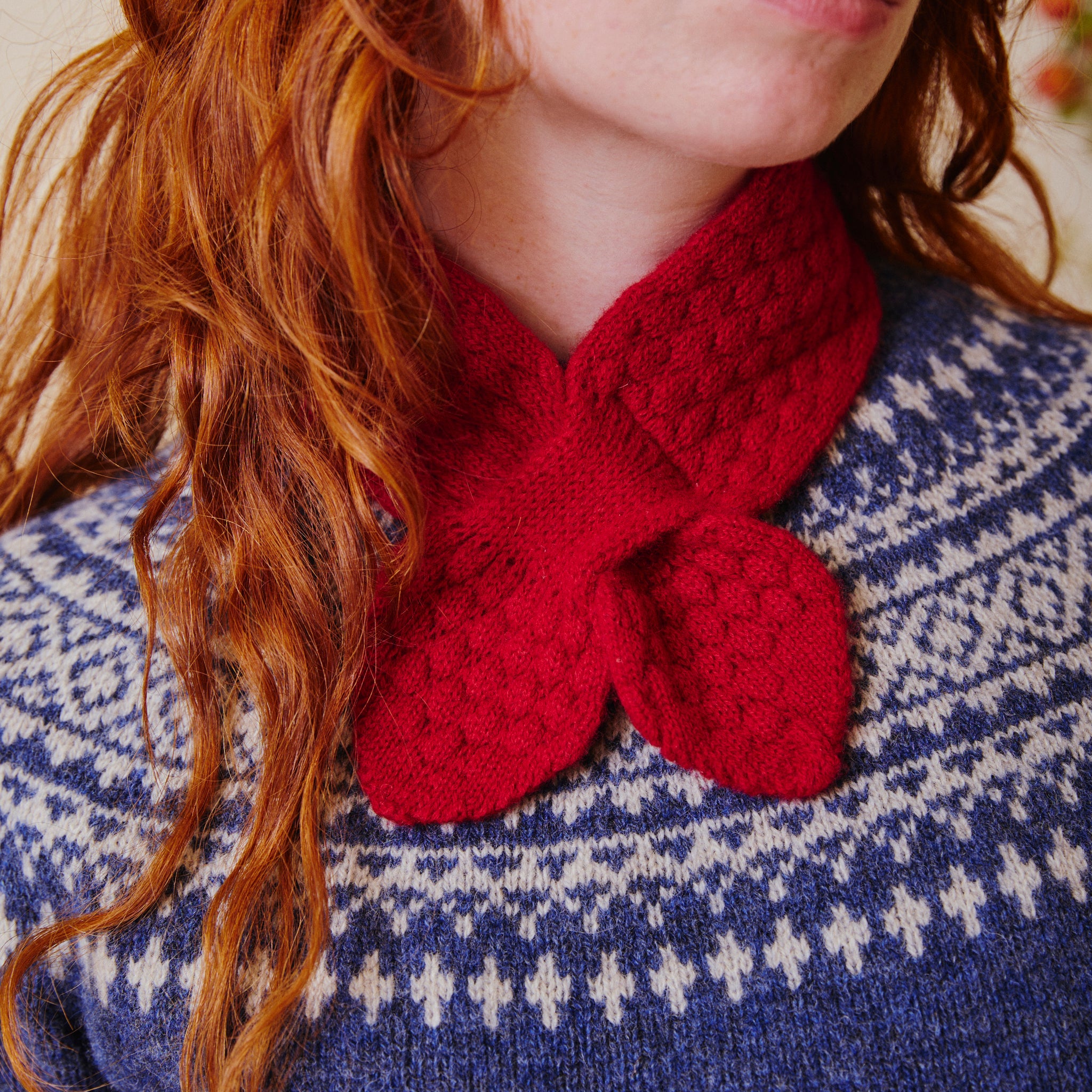 Cashmere Neck Tie - Red