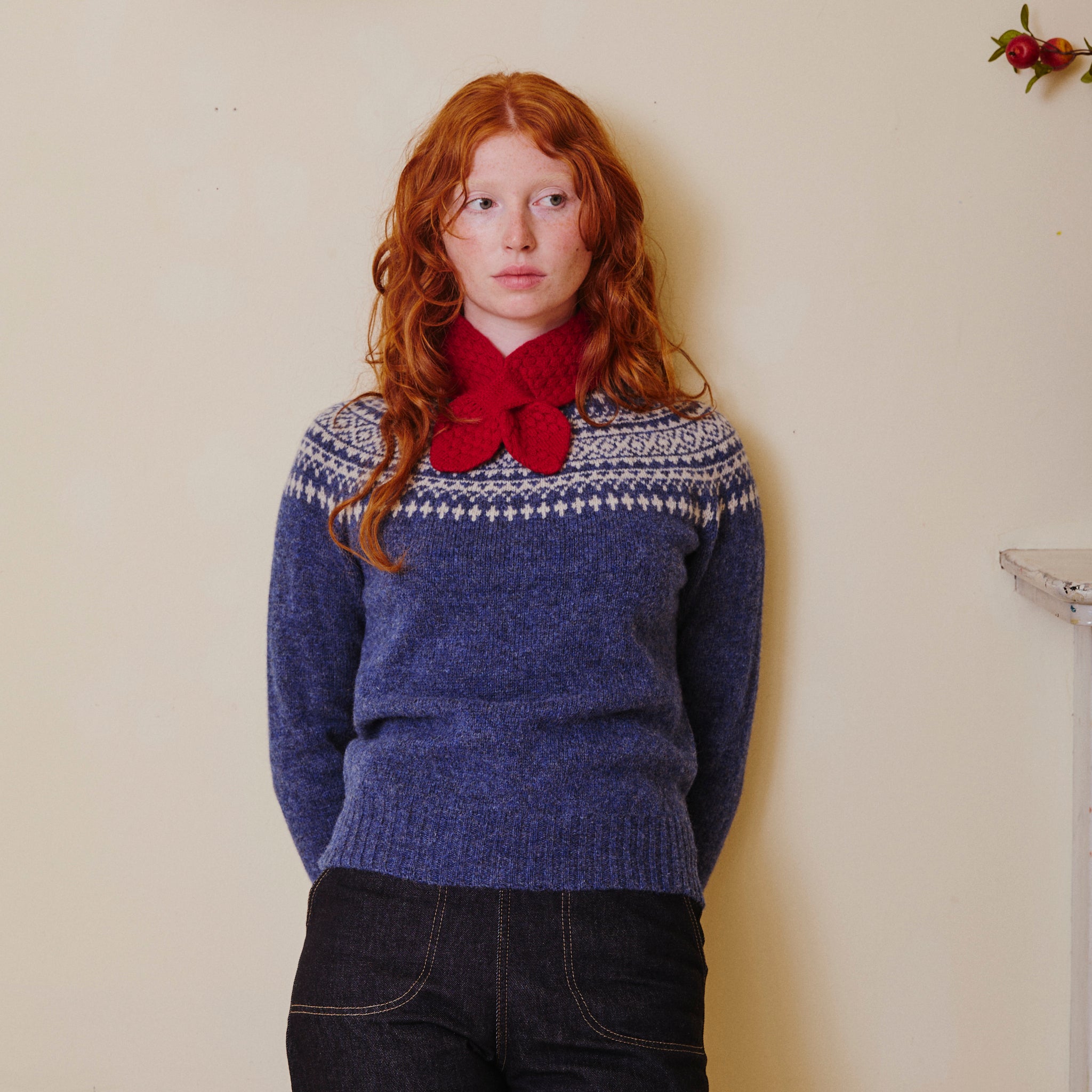 Cashmere Neck Tie - Red