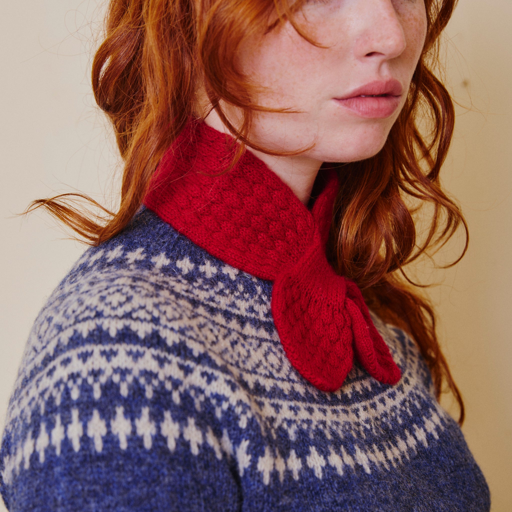 Cashmere Neck Tie - Red
