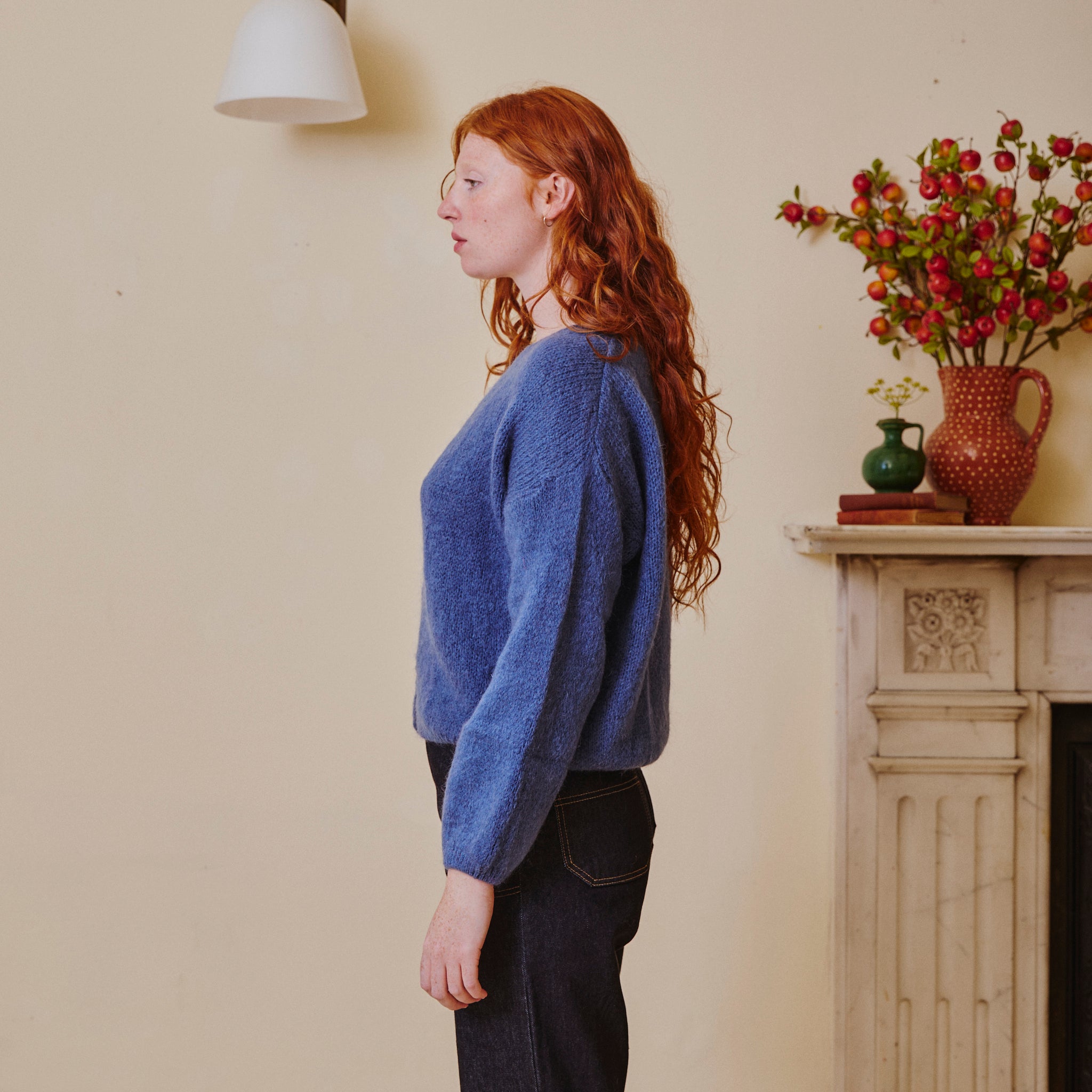 Mohair Cardigan - Cornflower