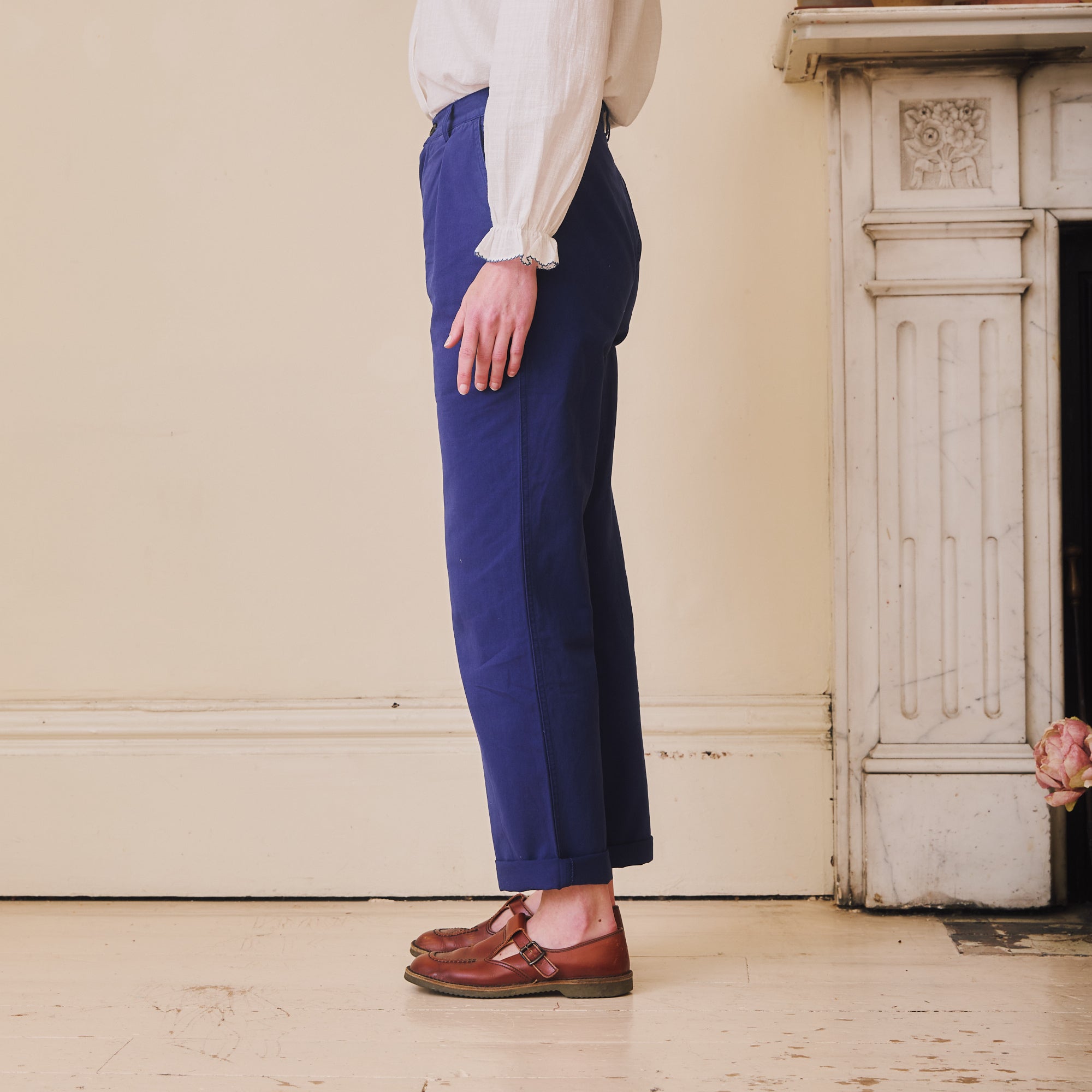 Cotton Work Trousers - French Blue