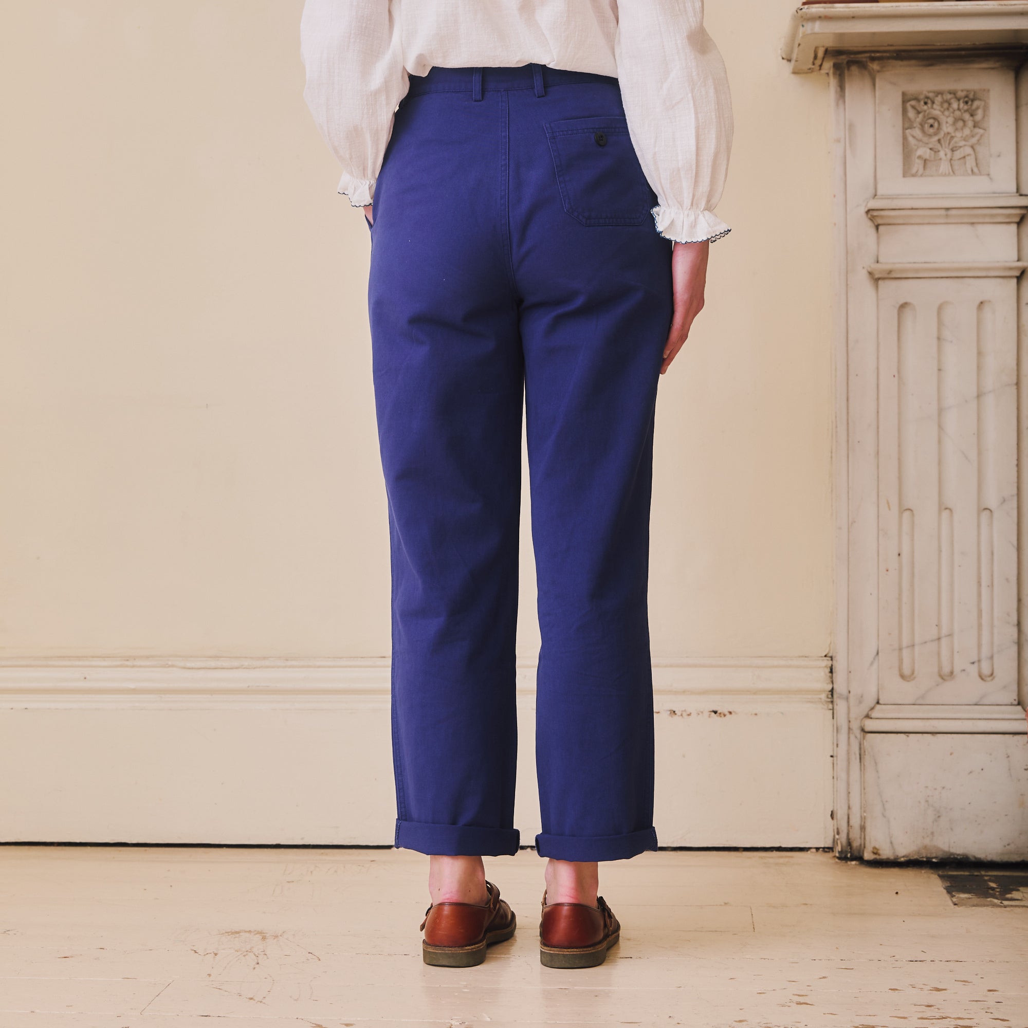 Cotton Work Trousers - French Blue