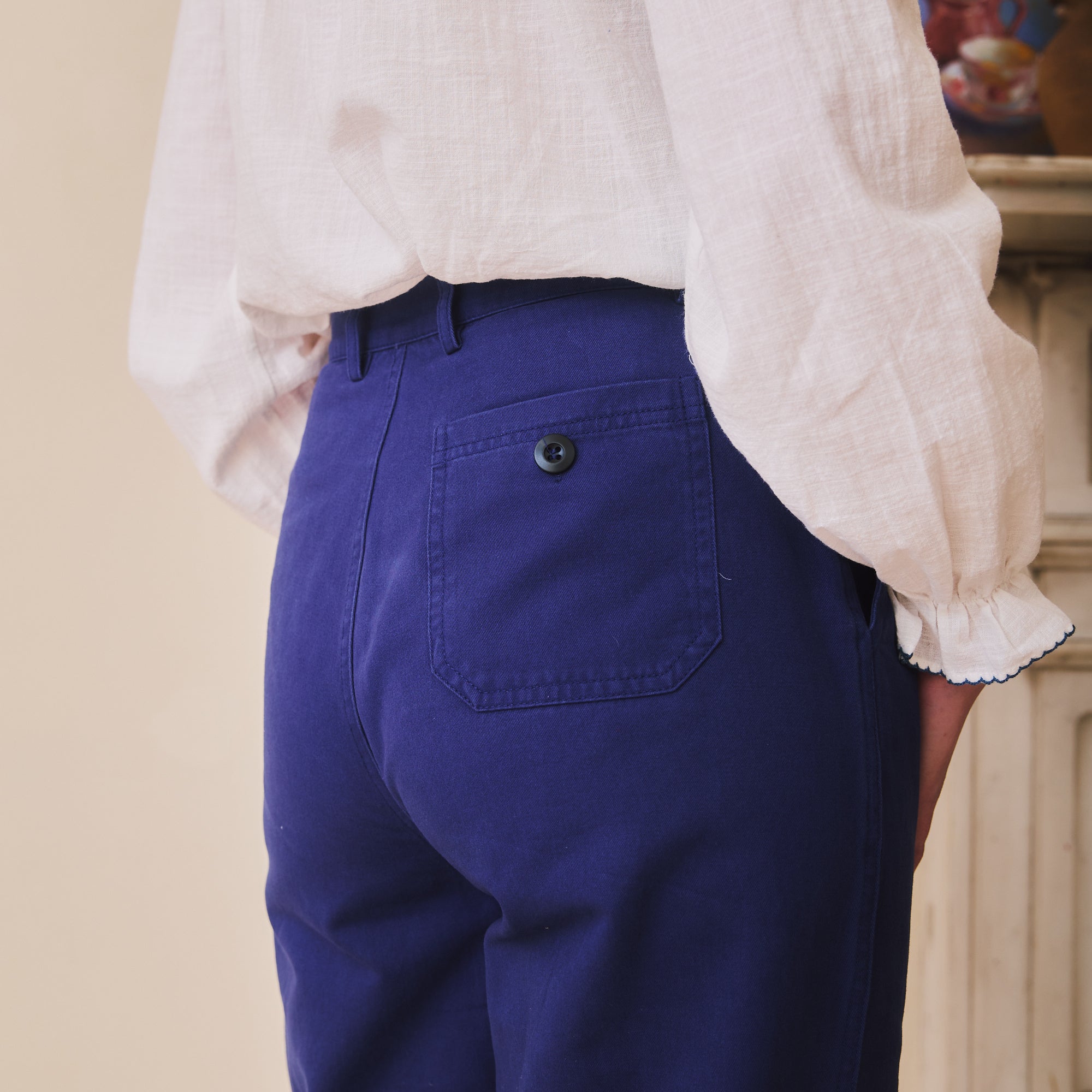 Cotton Work Trousers - French Blue