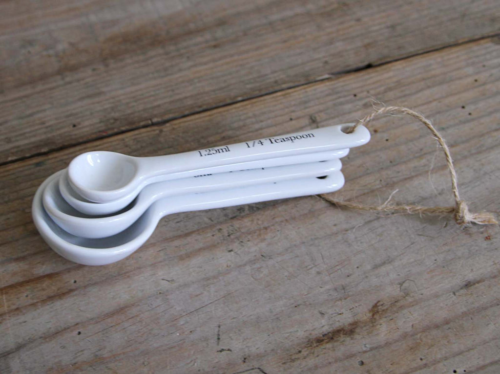 White Ceramic Measuring Spoons