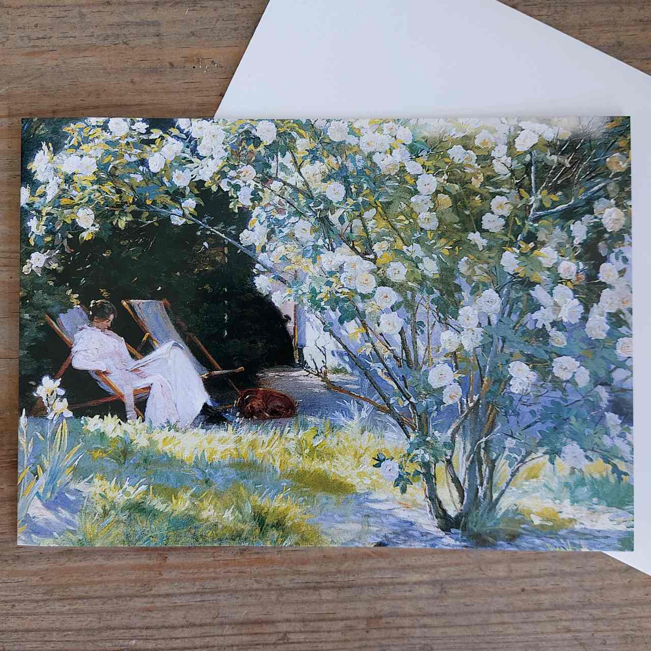 White Roses - Vintage Greeting Card