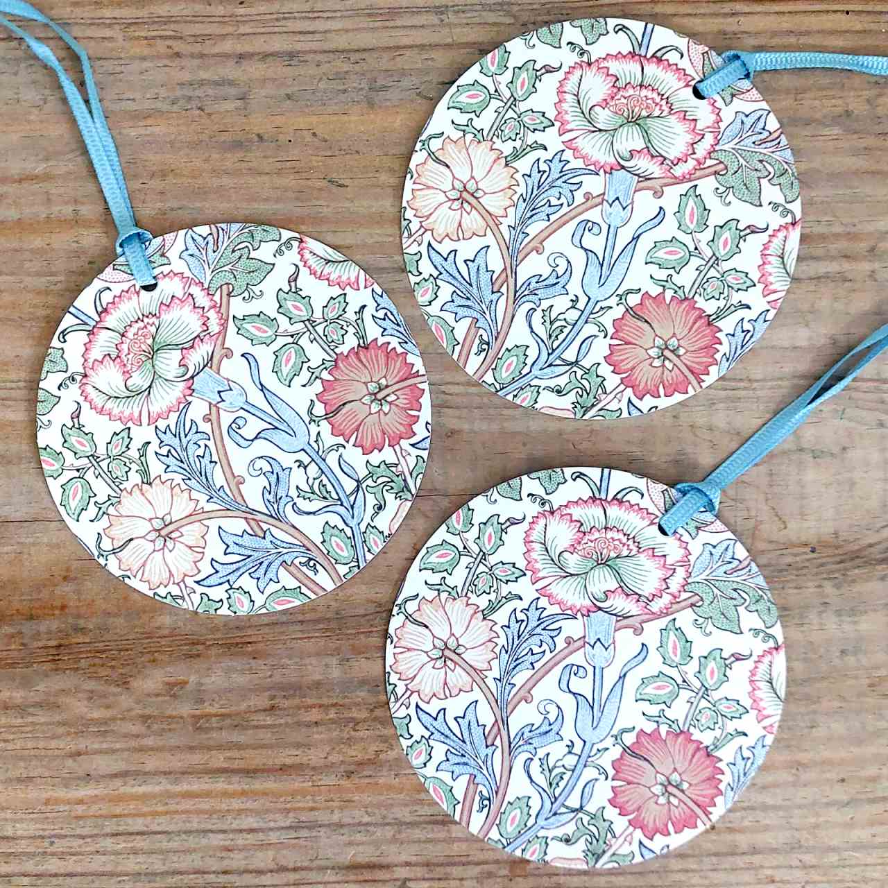 William Morris Gift Tag Pink Rose