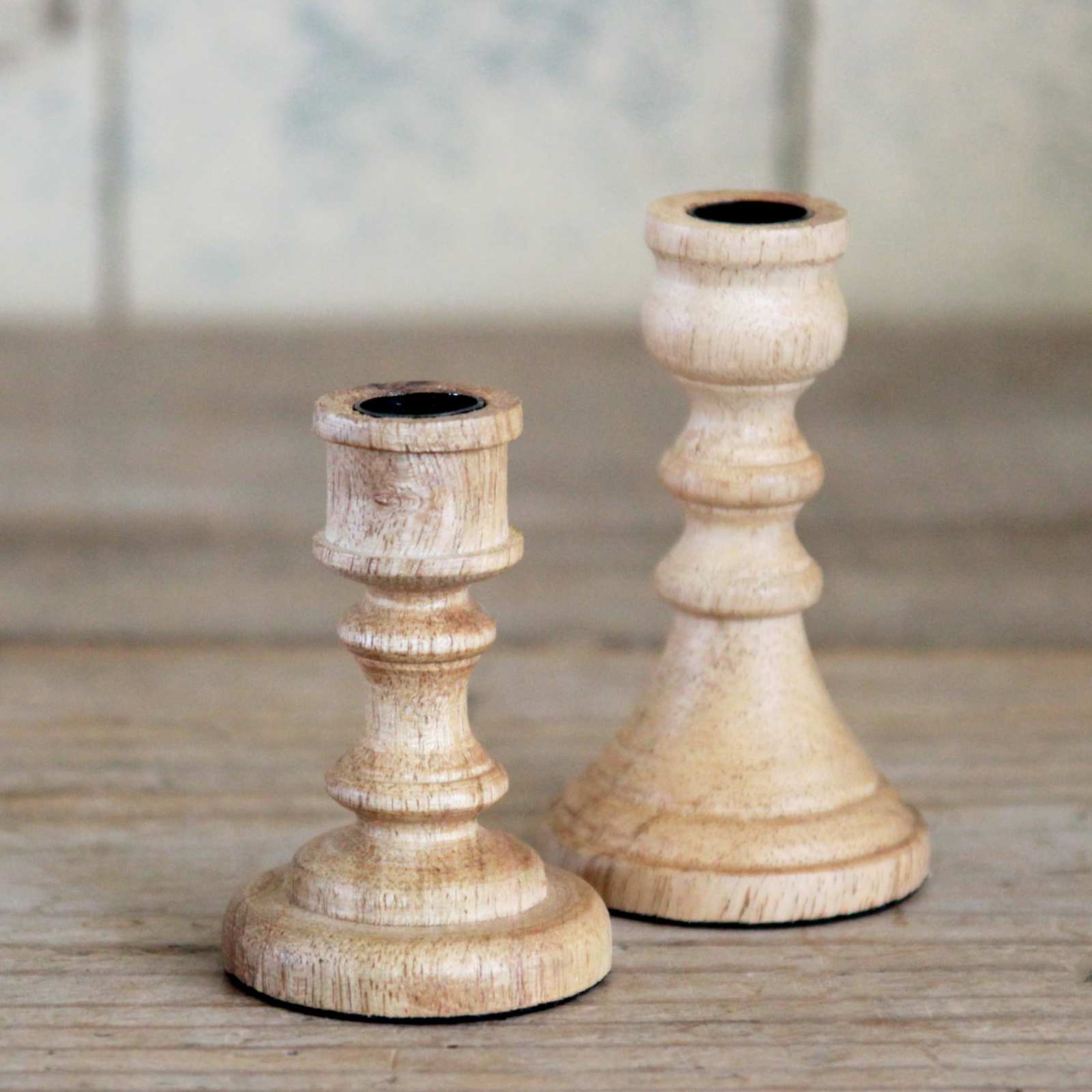 Petite Wooden Taper Candle Holder