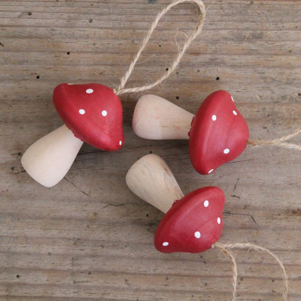 Wooden Red Toadstool