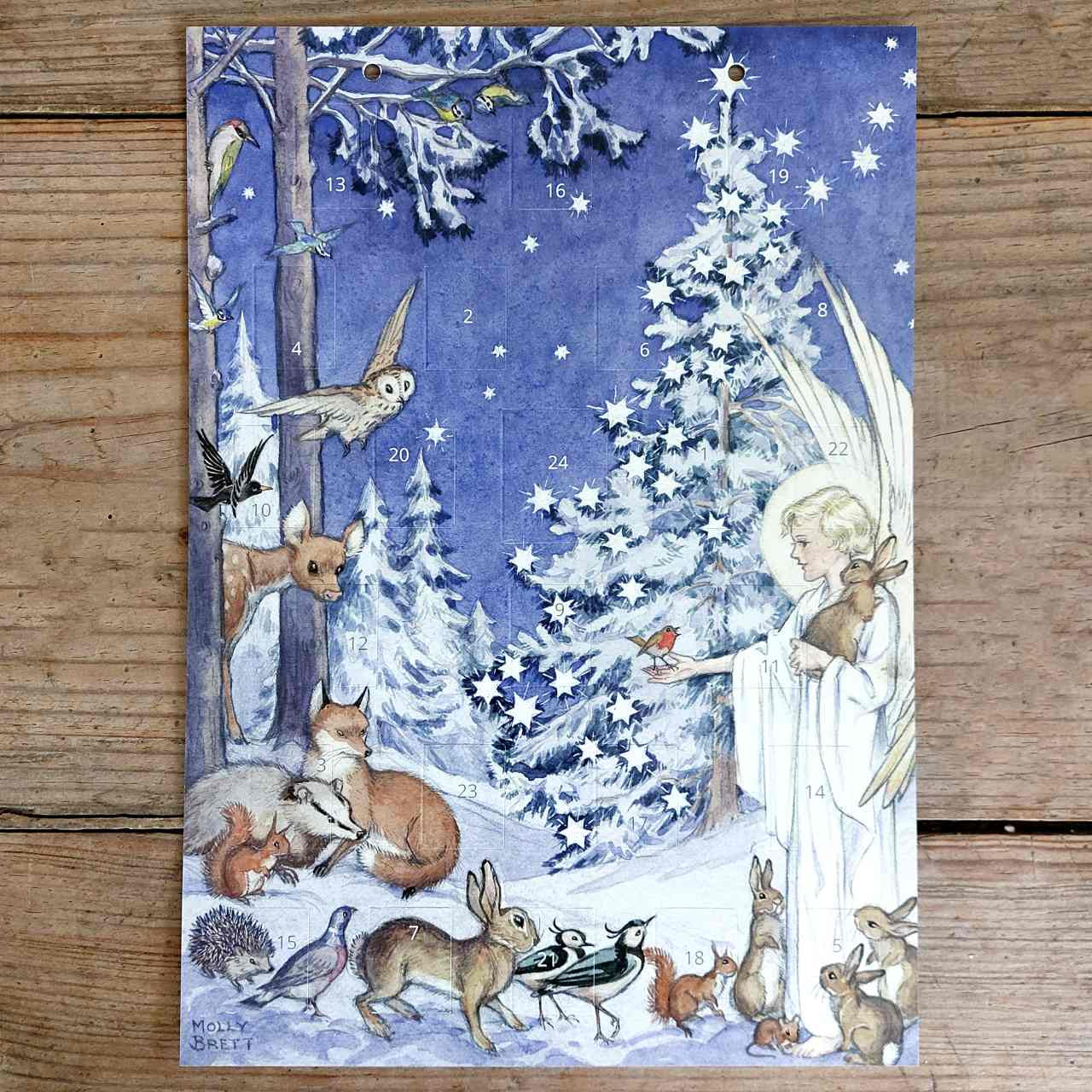 Traditional Advent Calendar - Woodland Angel