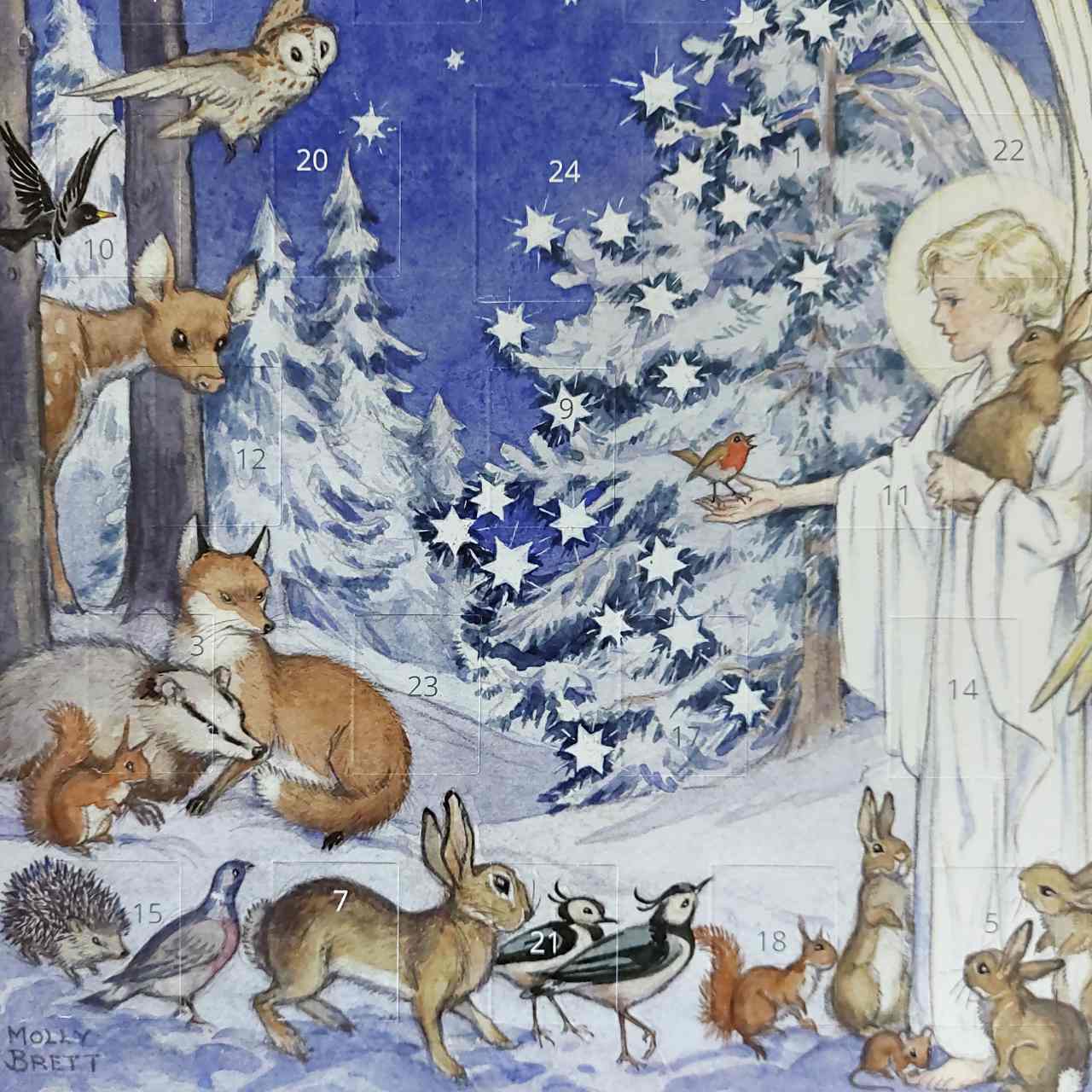 Traditional Advent Calendar - Woodland Angel