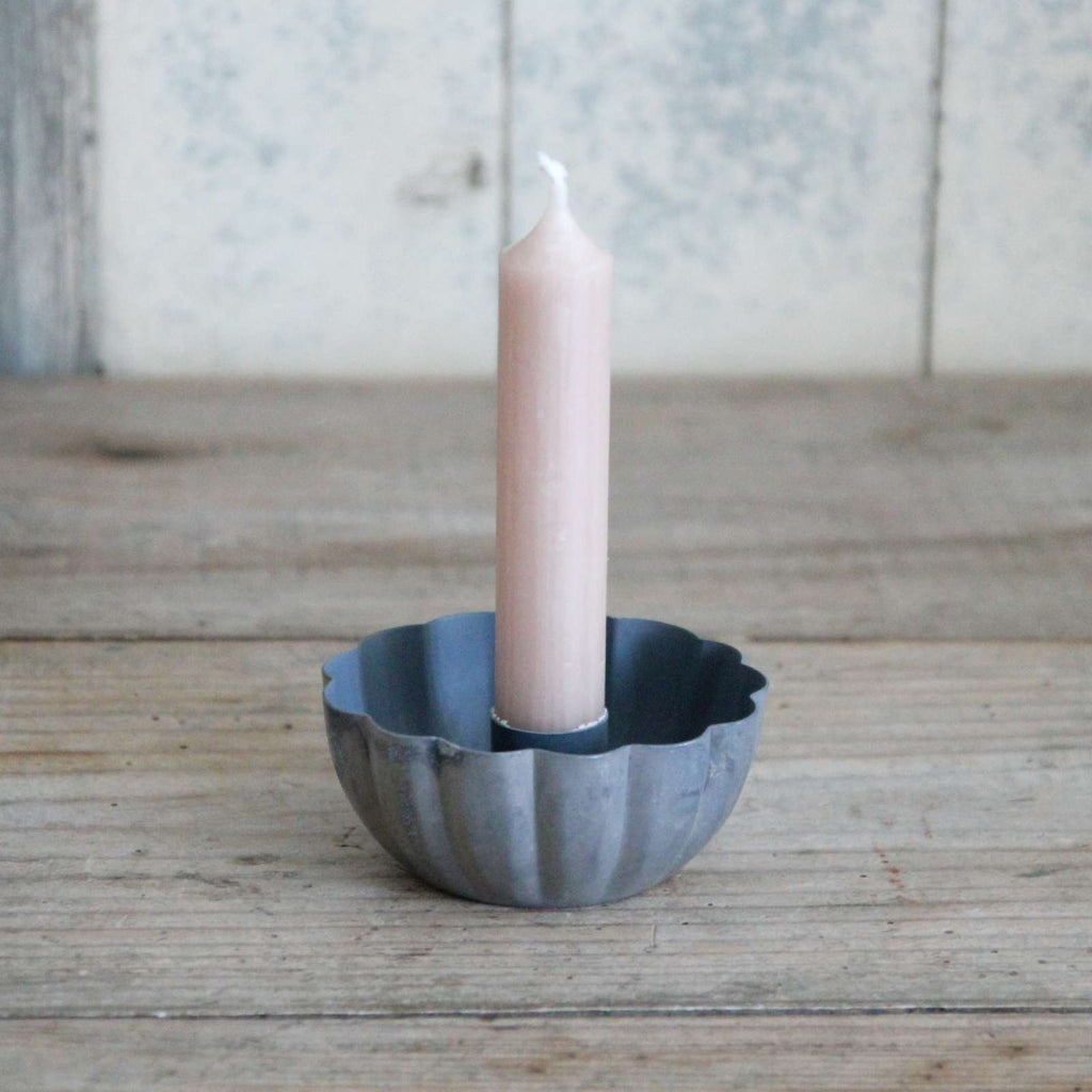 Zinc Cup Dinner Candle Holder