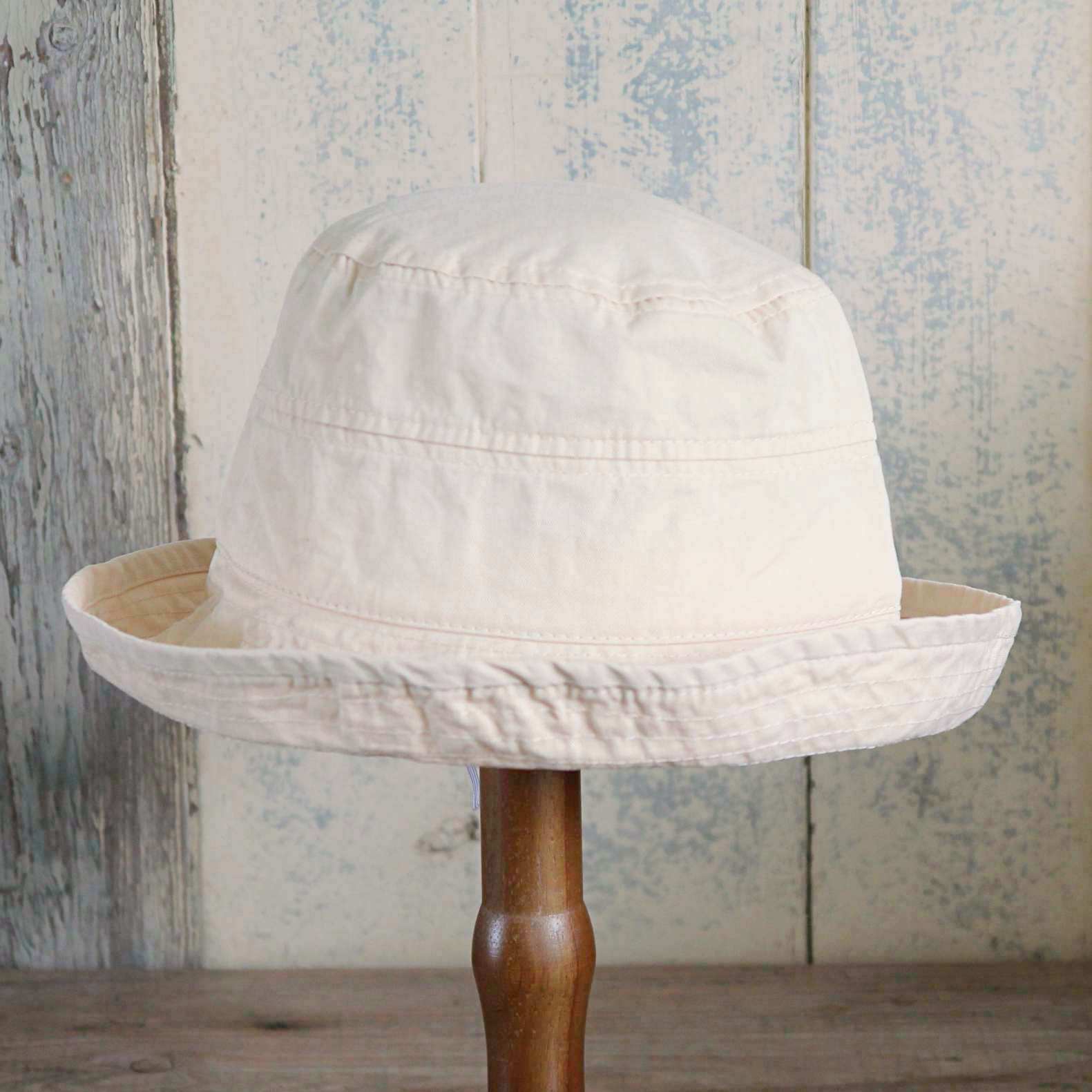 Cream Cotton Bucket Hat Sun Hat