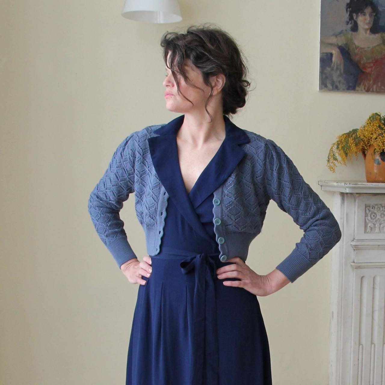 navy wrap dress 