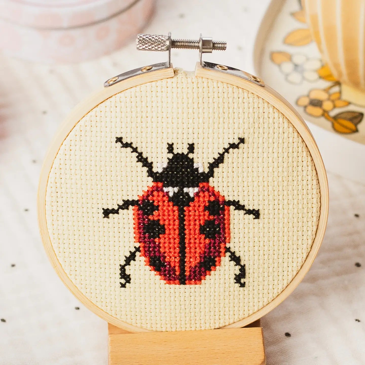 Beginner Cross Stitch Kit Ladybird