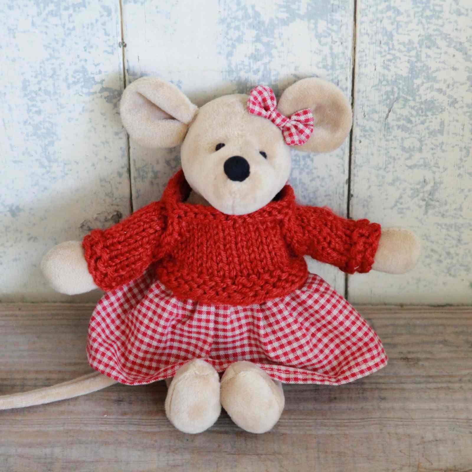 Cuddly Mouse - Red Gingham