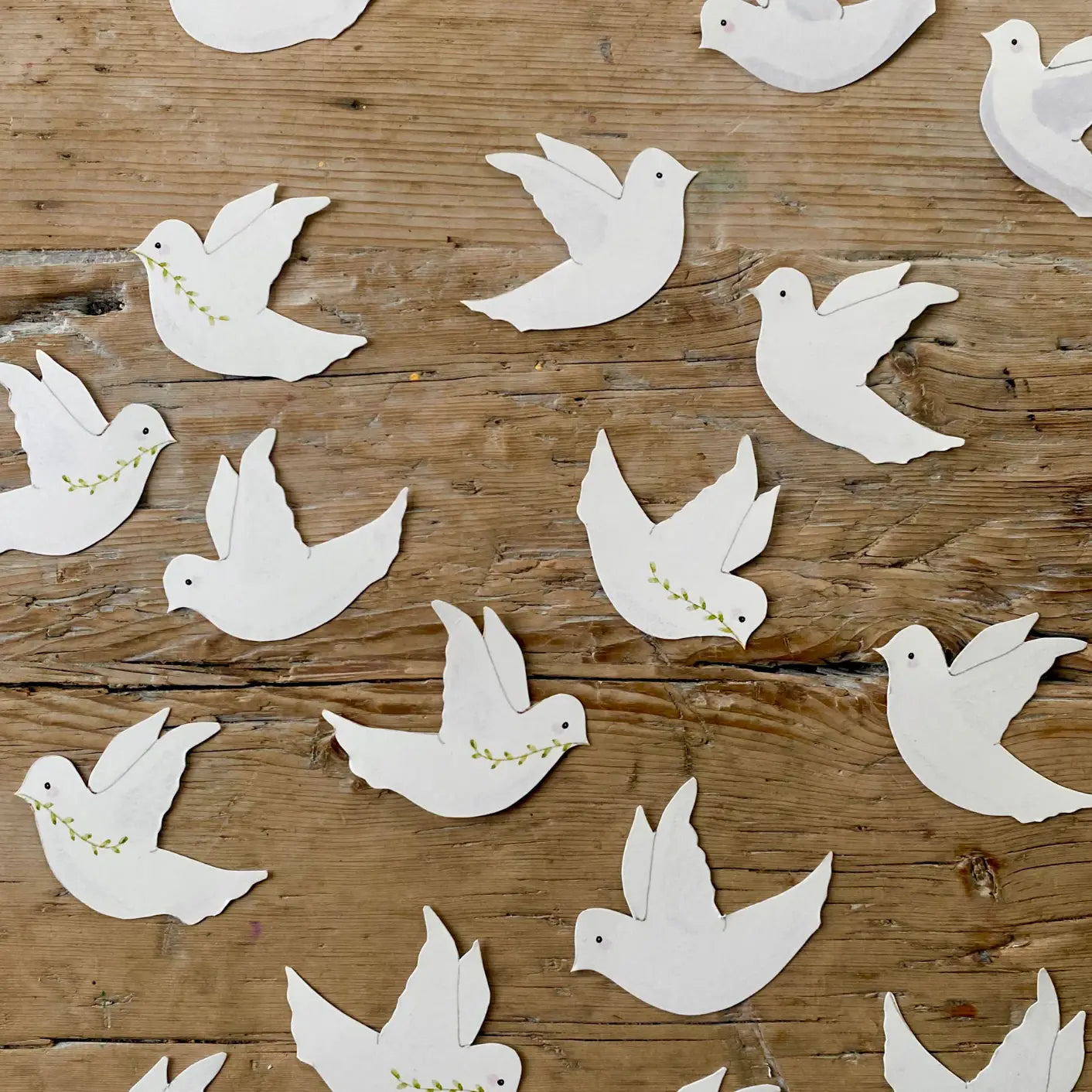 Decoupages - White Doves