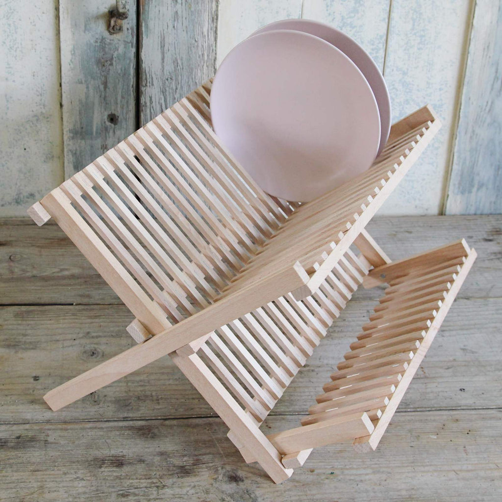 Dish Drying Rack Bamboo Dish Rack Collapsible Dish Drainer – Royal House  and Garden