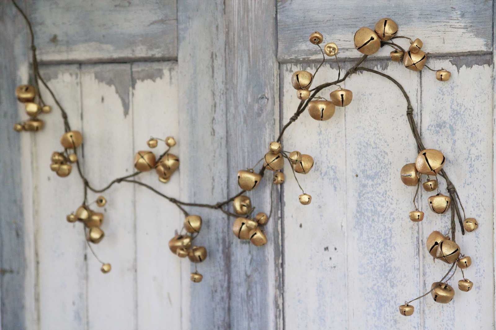 Gold Bells Twig Garland