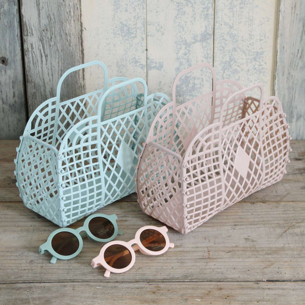 Child's Jelly Basket, Jelly bag with sunglasses