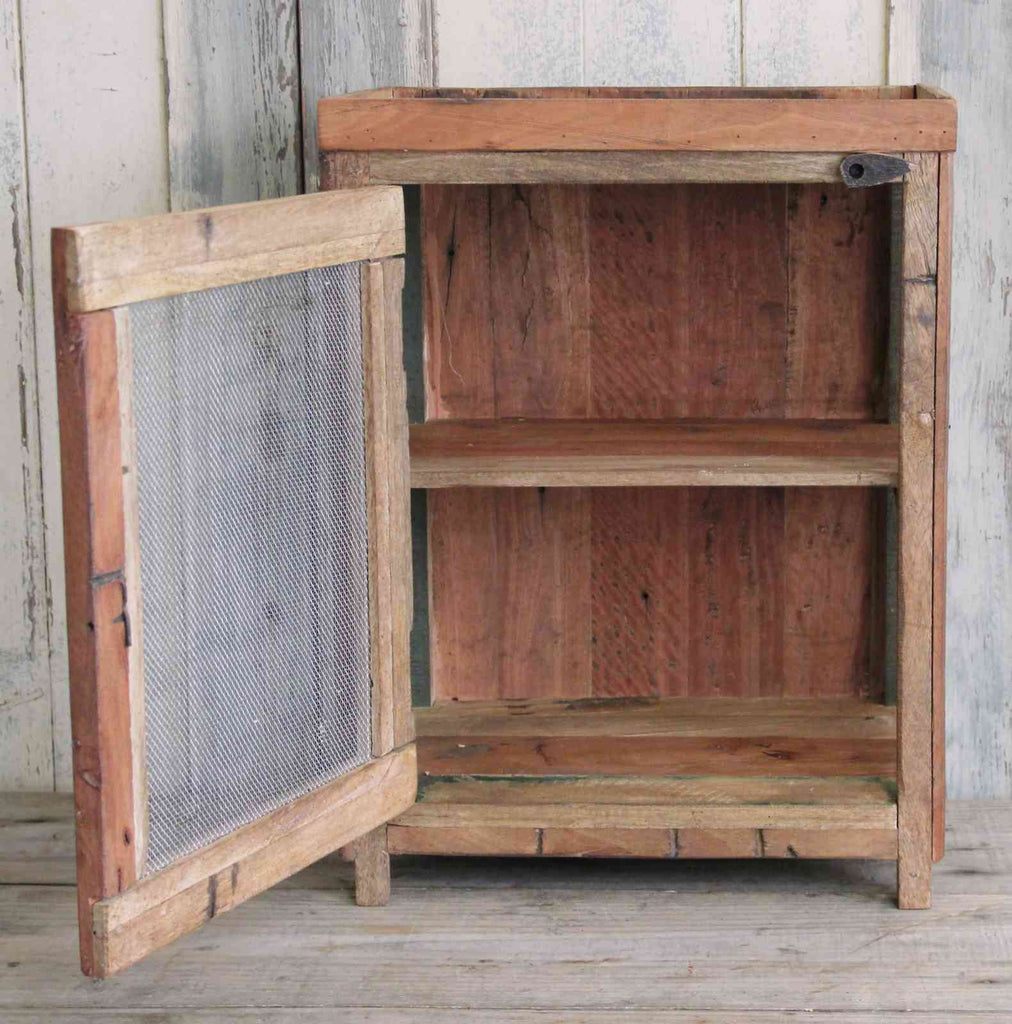 Rustic wooden meat safe - kitchen storage