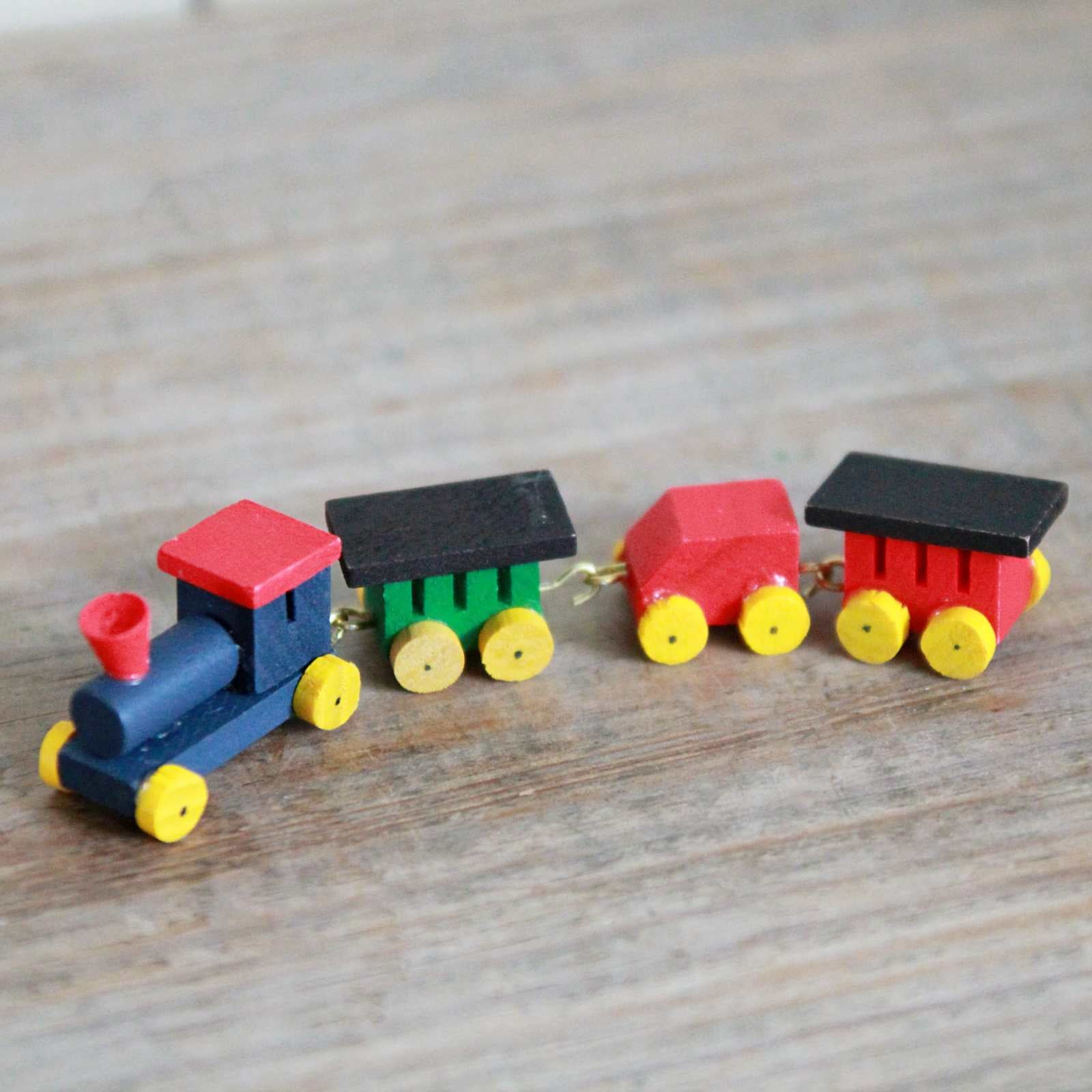 Miniature Wooden Train Set