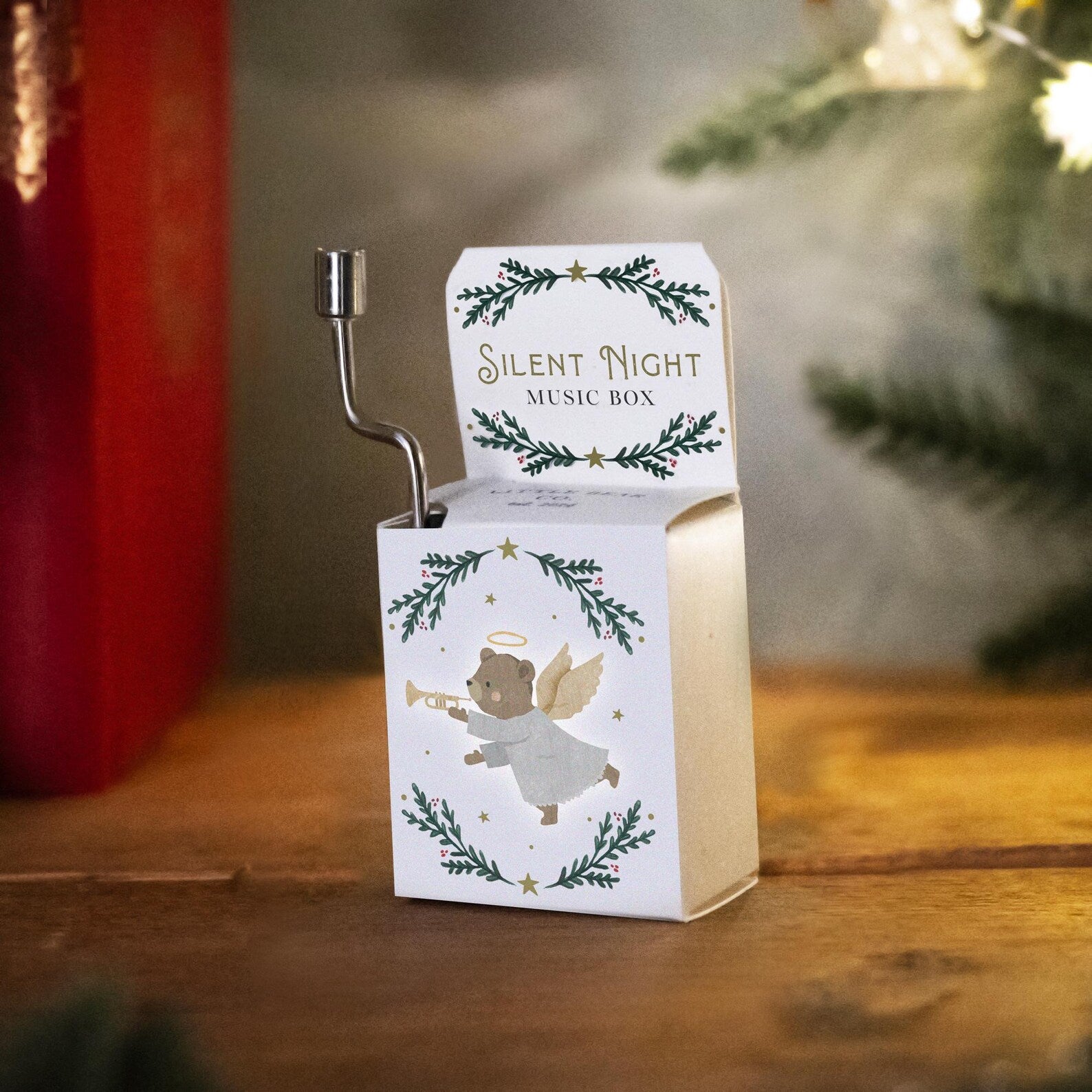 Little Bear Christmas Music Box - Silent Night