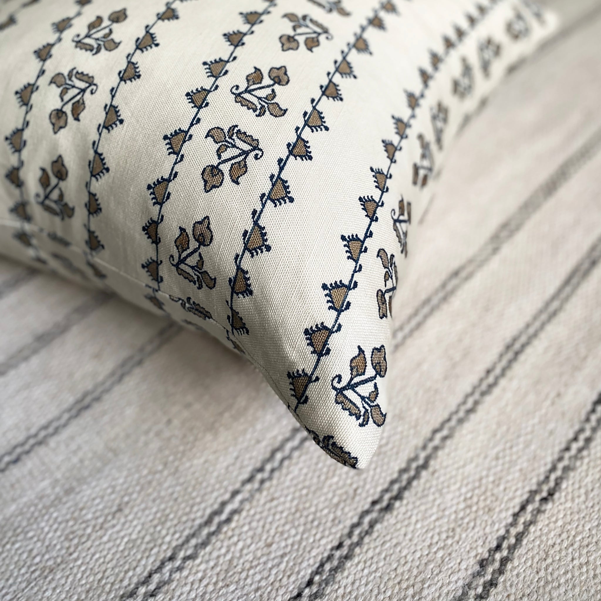 Nora Square Cushion - Cream by Clothsmith