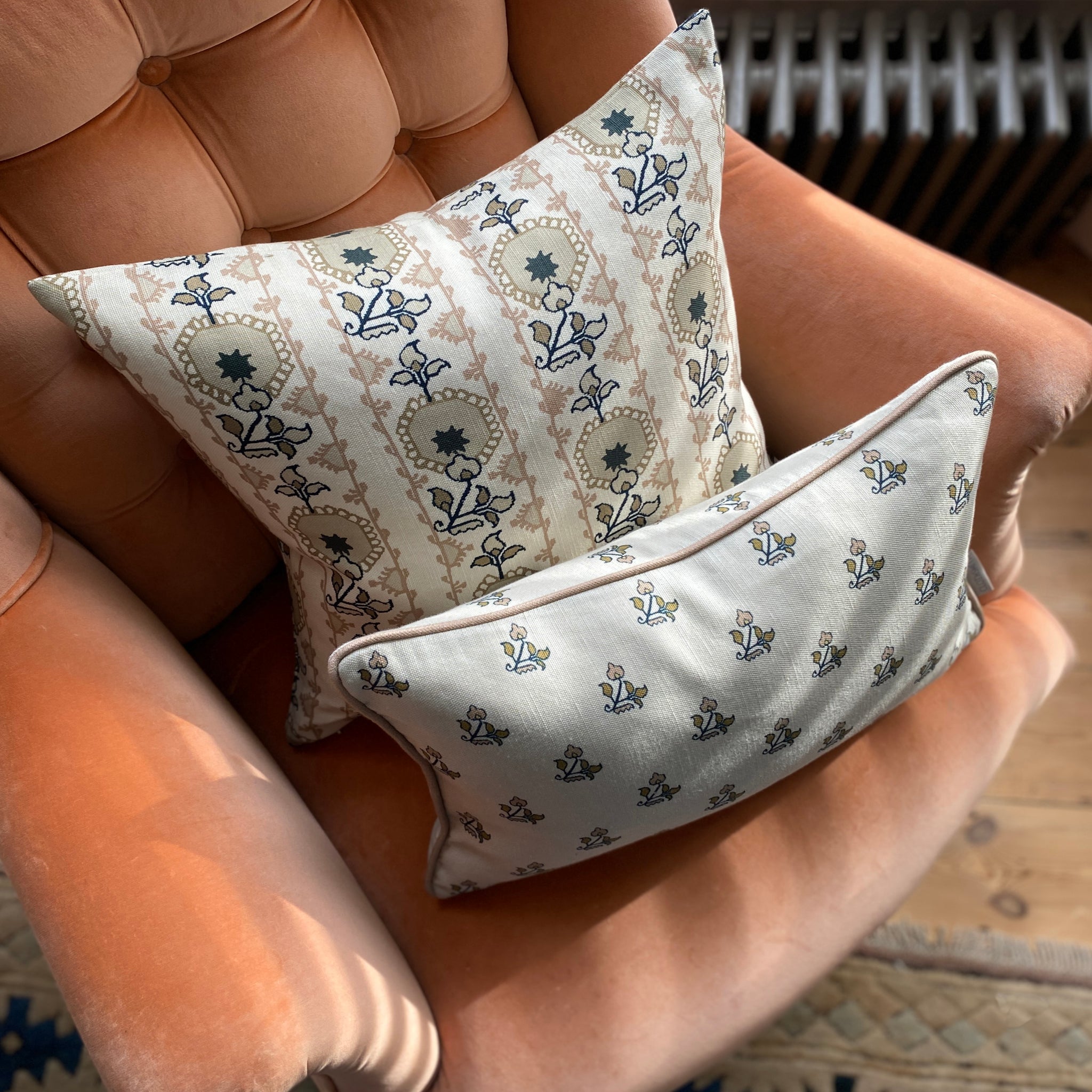 Oren Square Cushion - Pink by Clothsmith