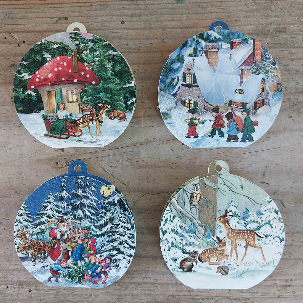 Traditional Pop Up Paper Baubles