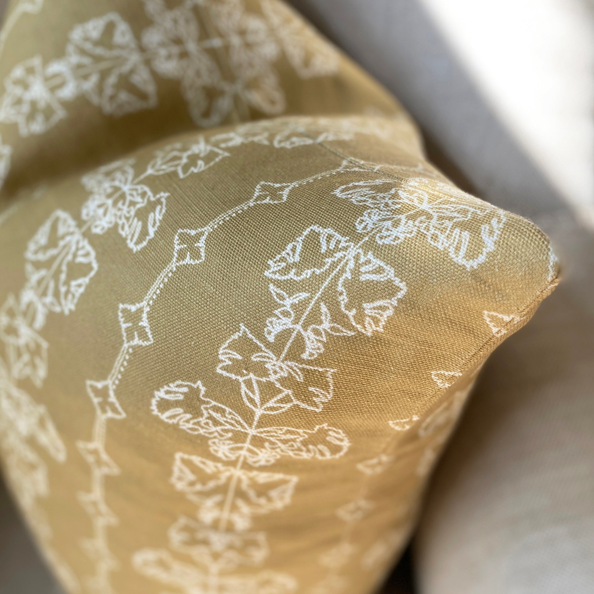 Quill Square Cushion - Hay Yellow by Clothsmith