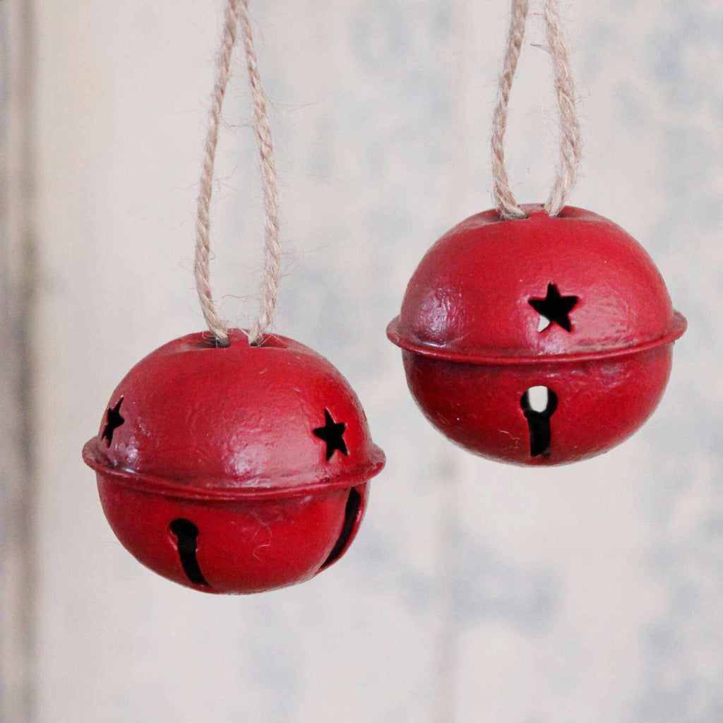 Red Metal Jingle Bell Traditional Christmas Decoration