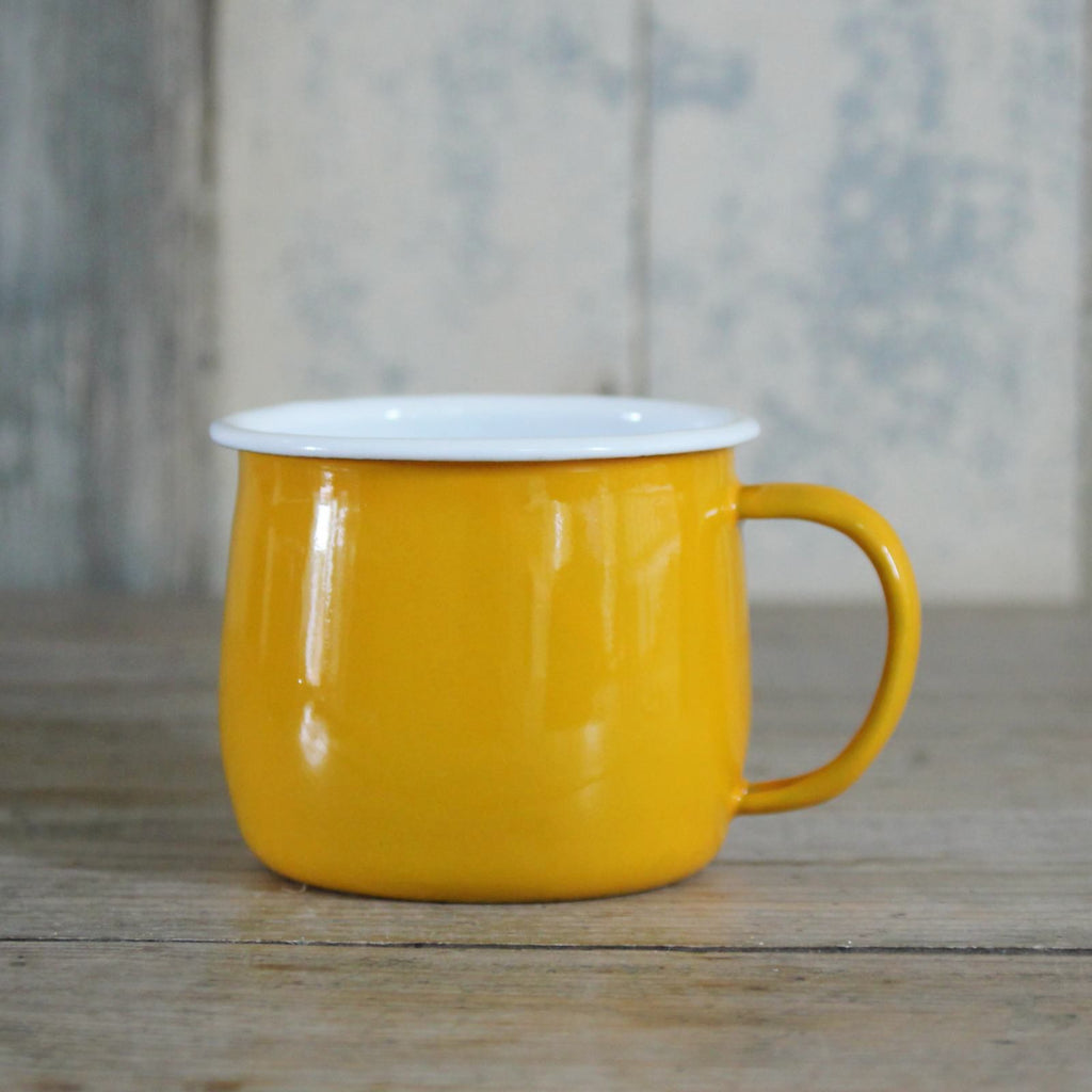 Rounded Enamel Mug - Mustard yellow