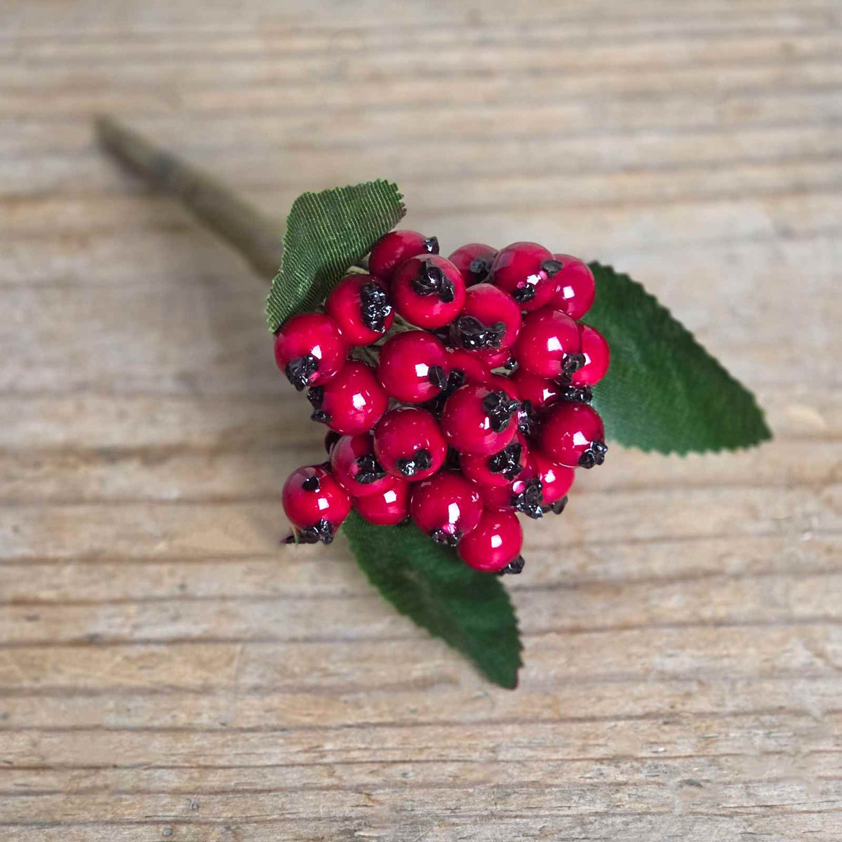 Burgundy Berry Bunch with Leaves