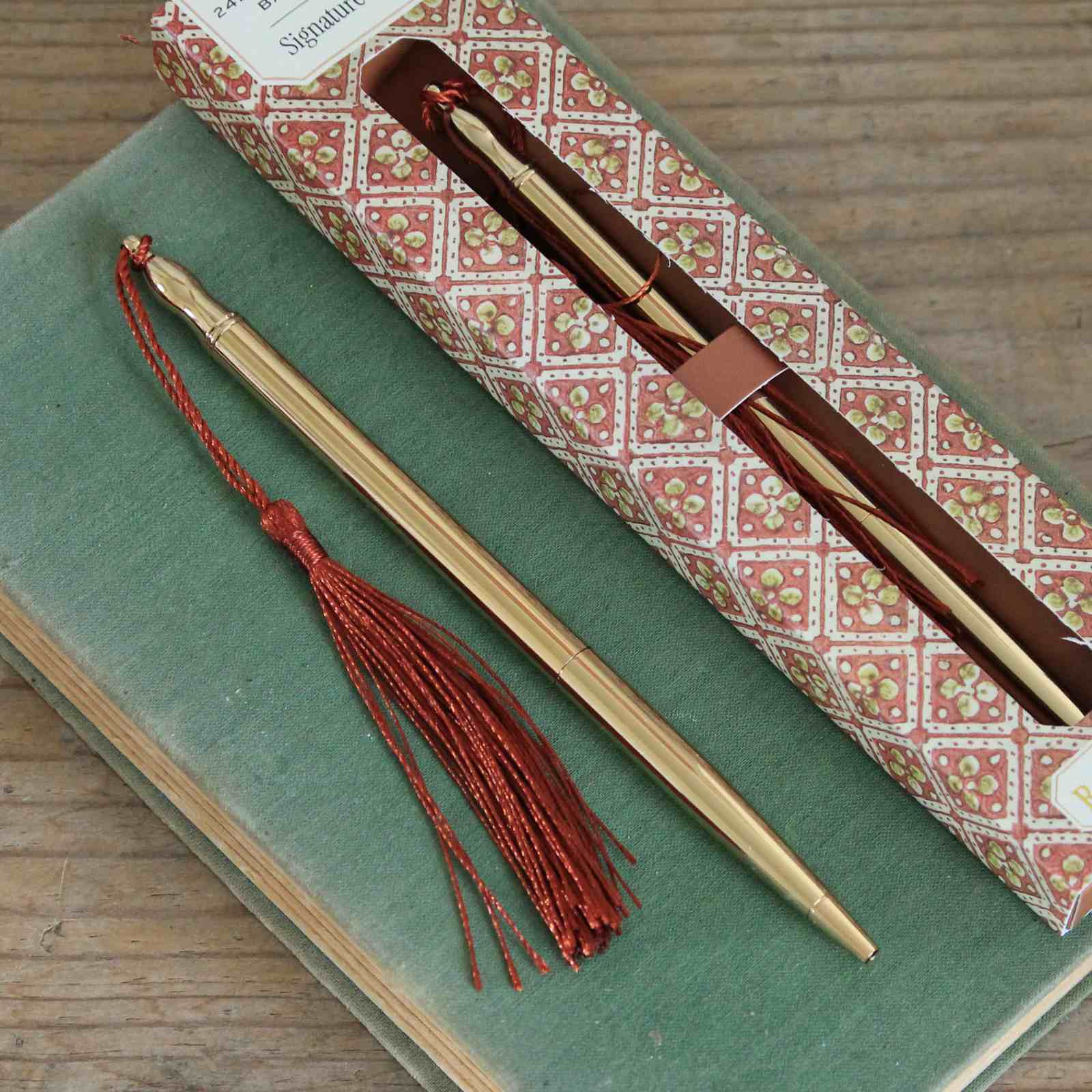 24k Gold Plated Ballpoint Pen with tassel