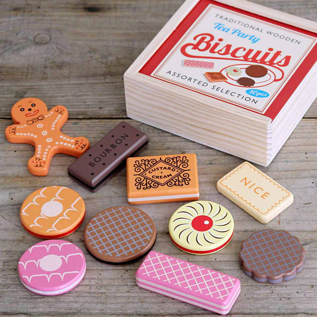 Box of Traditional Wooden Tea Party Biscuits