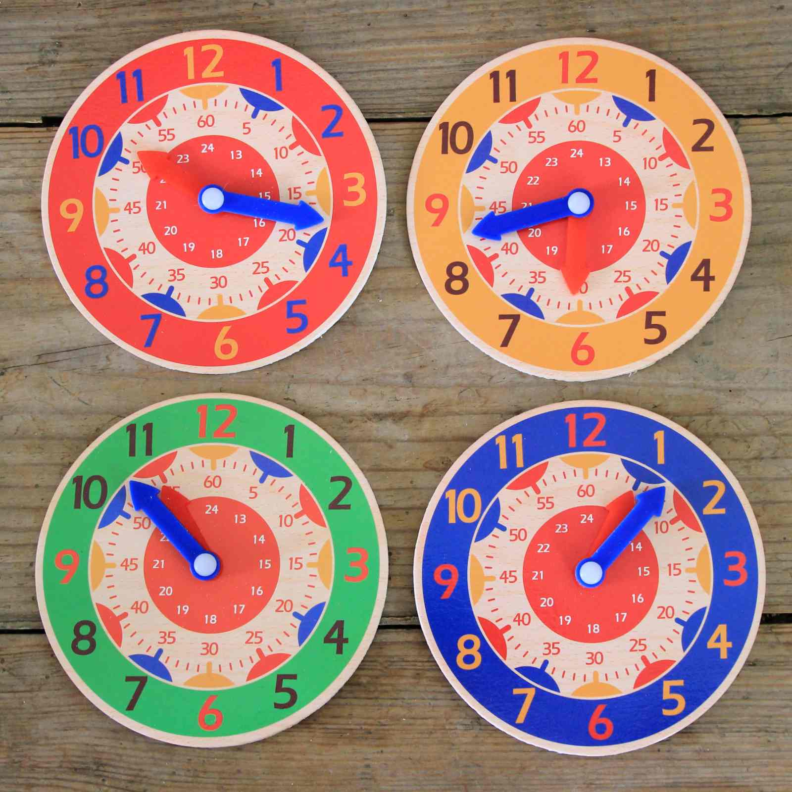 Wooden Time Teaching Clock