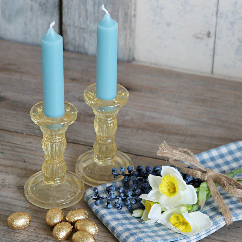 Primrose Glass Candlestick Easter