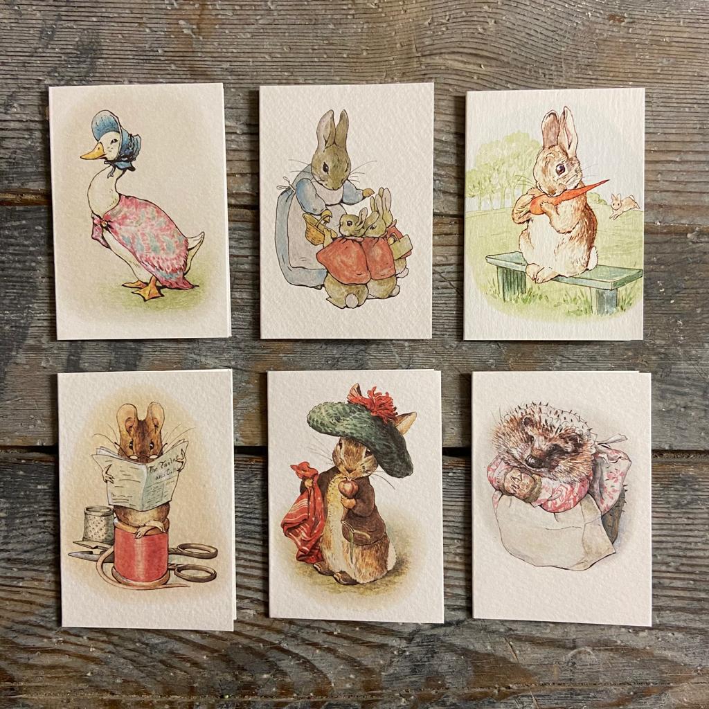 Miniature vintage cards by Beatrix Potter