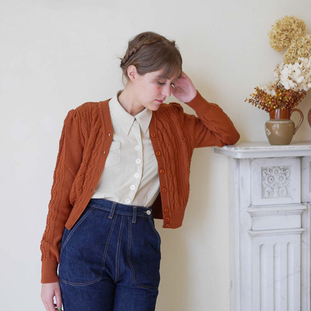 1940's Vintage Blouse - Antique Cream