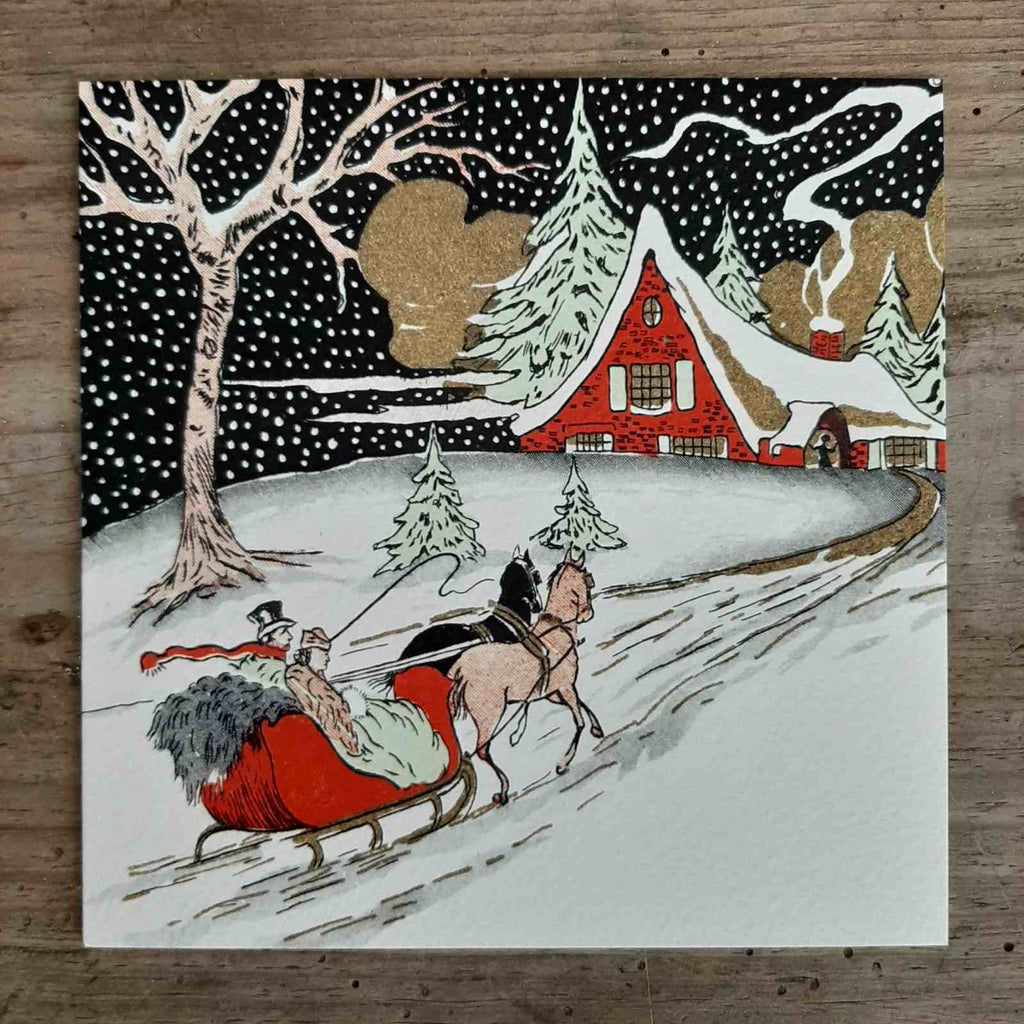 Traditional Christmas cards Sleigh Ride