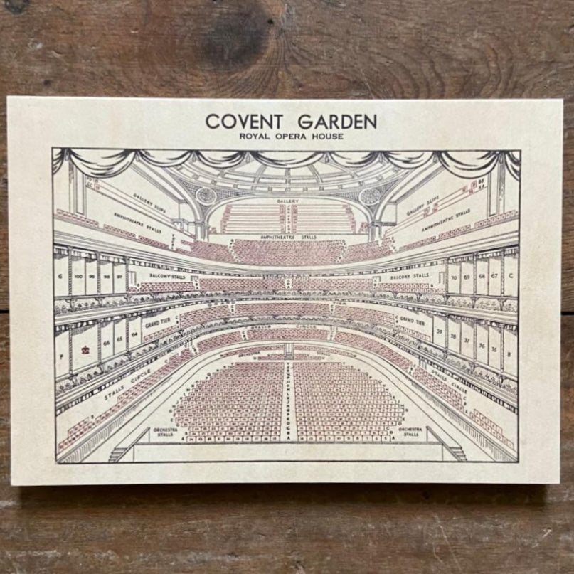 Vintage card of Royal Opera House plans