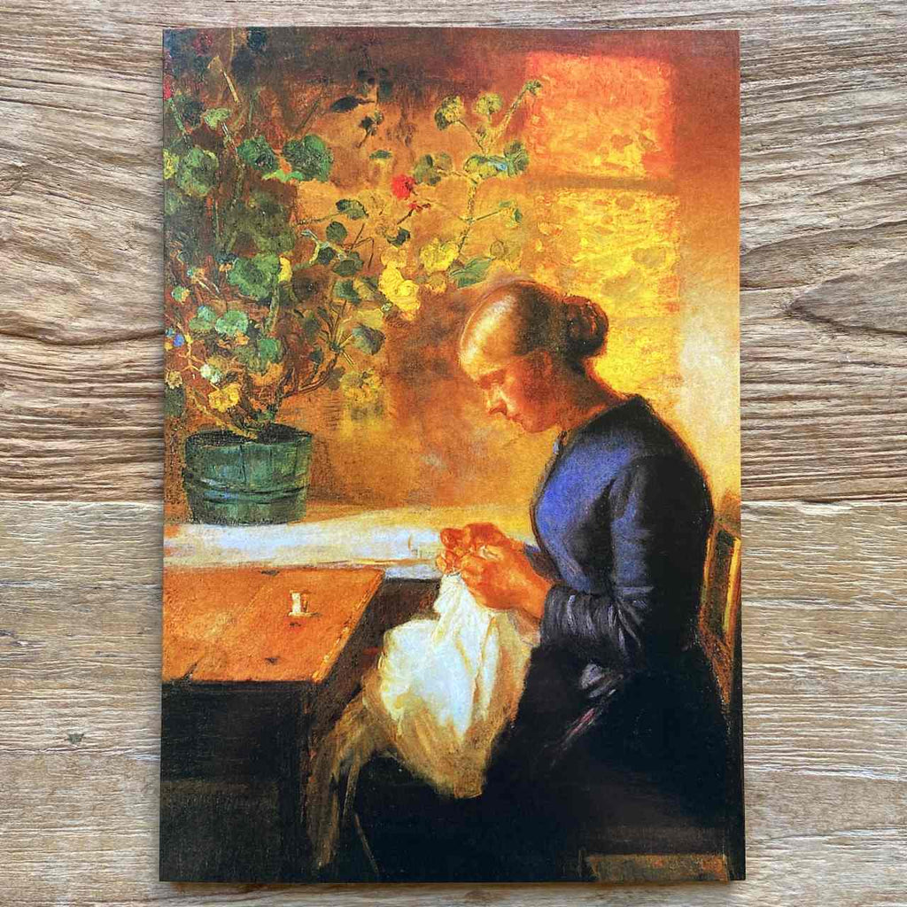 Anna Ancher - Sewing Vintage Card