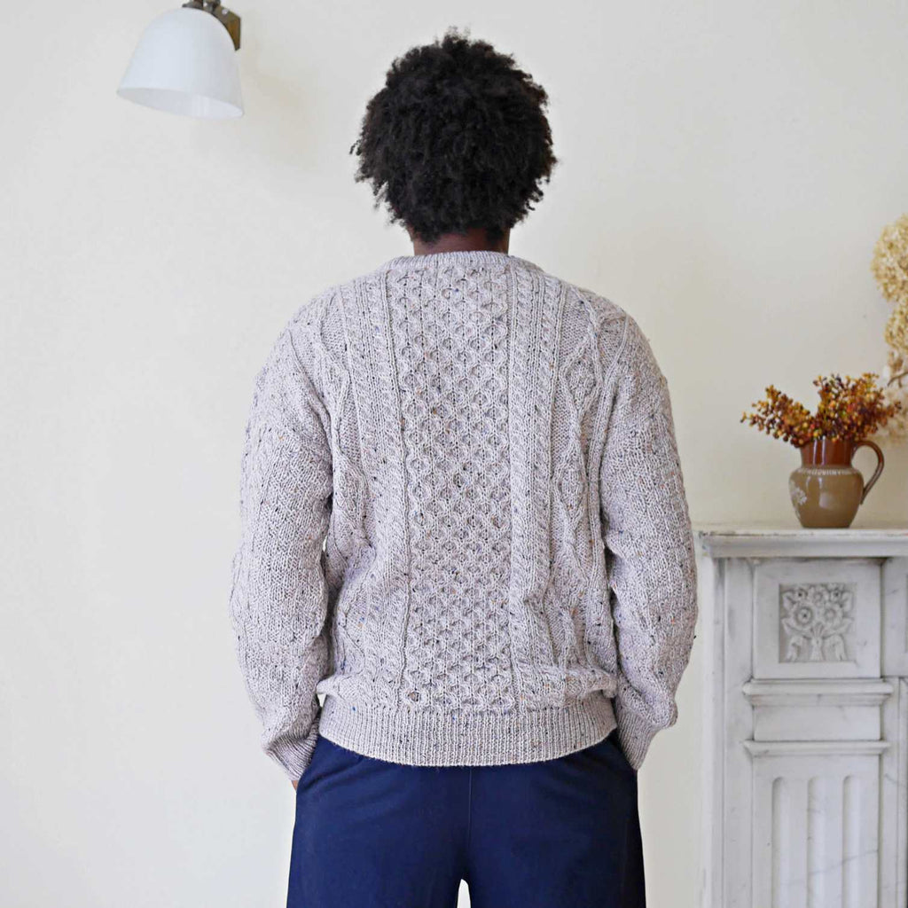 Unisex Aran Jumper - Oatmeal